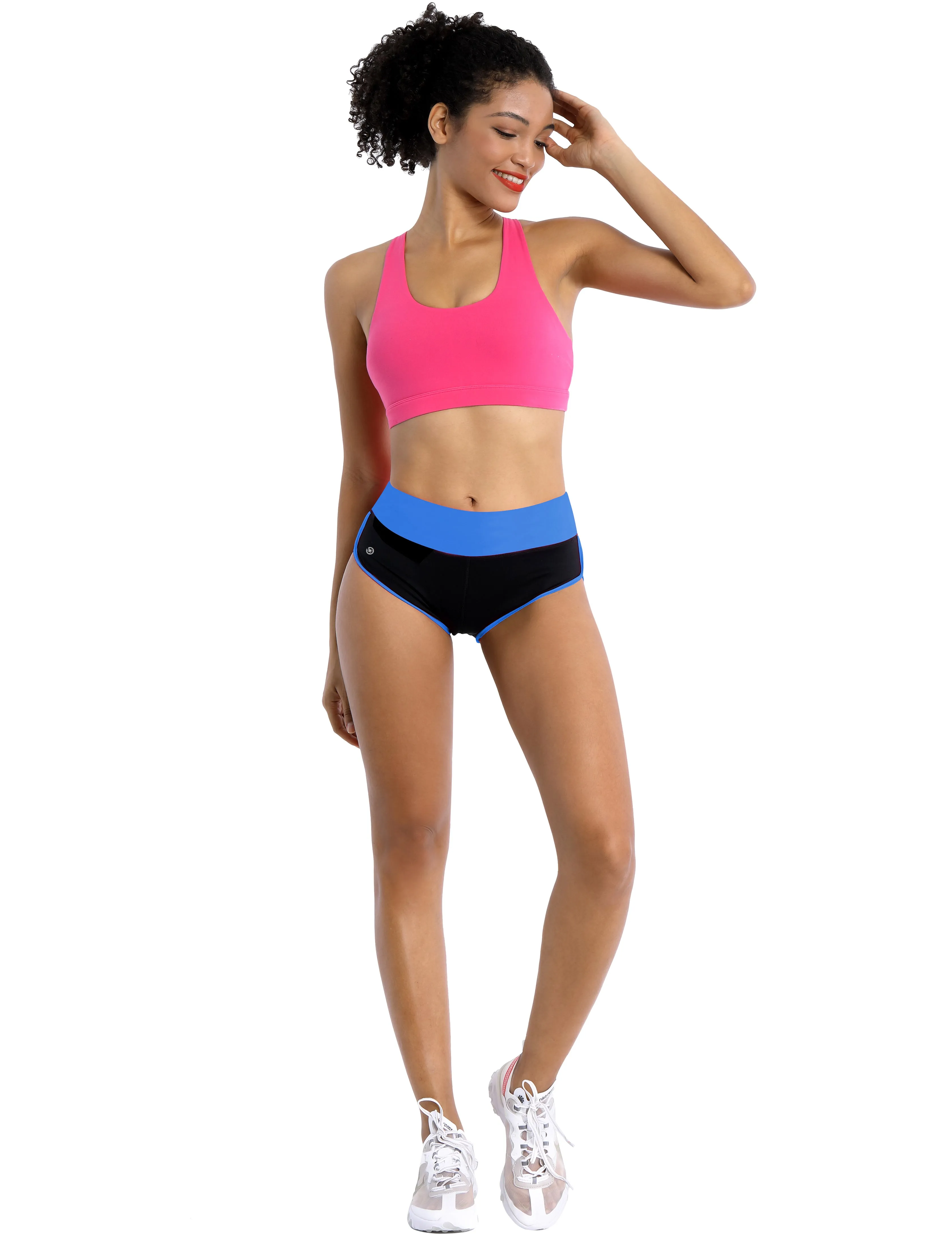 030 Sexy Booty Yoga Shorts blue_black