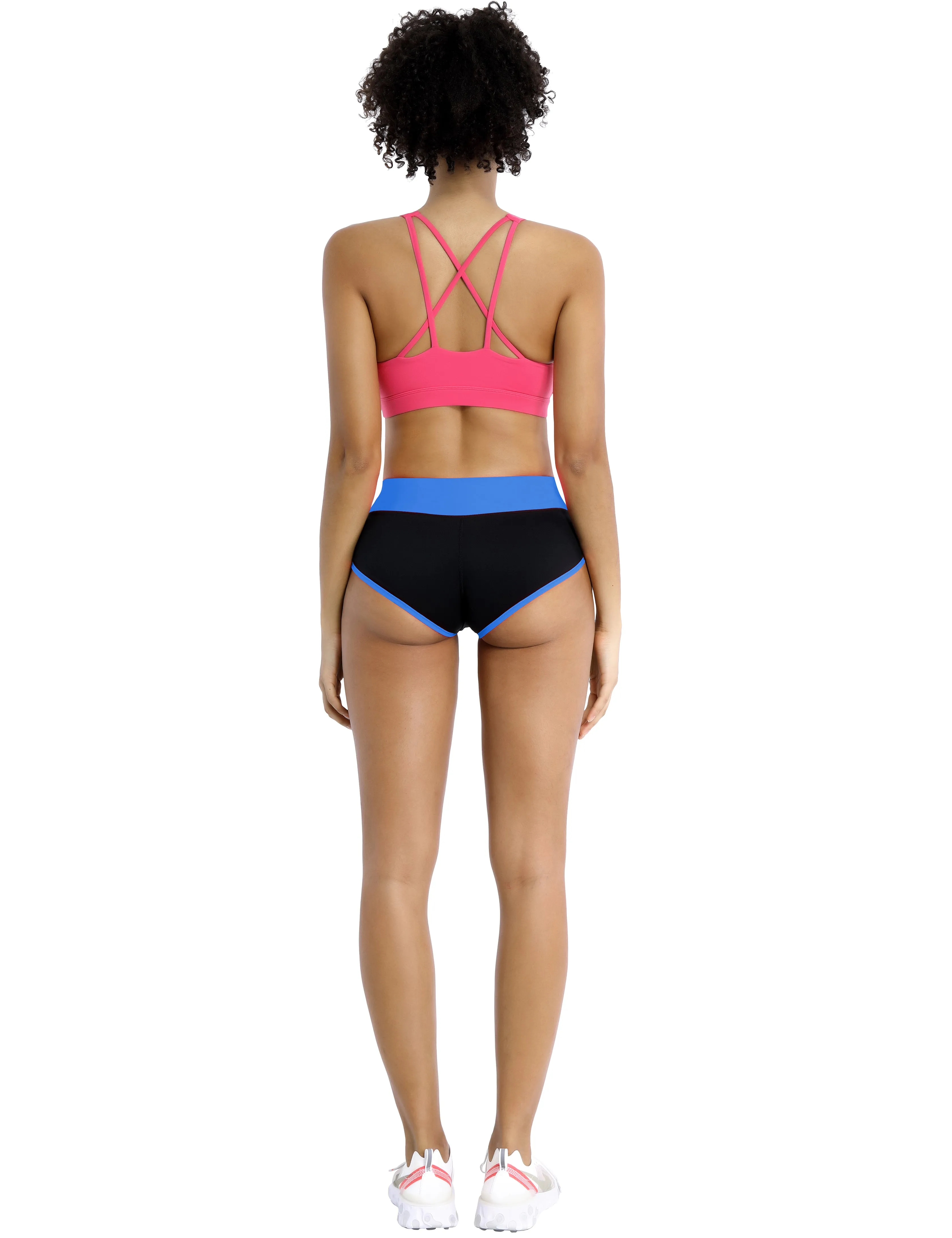 030 Sexy Booty Yoga Shorts blue_black