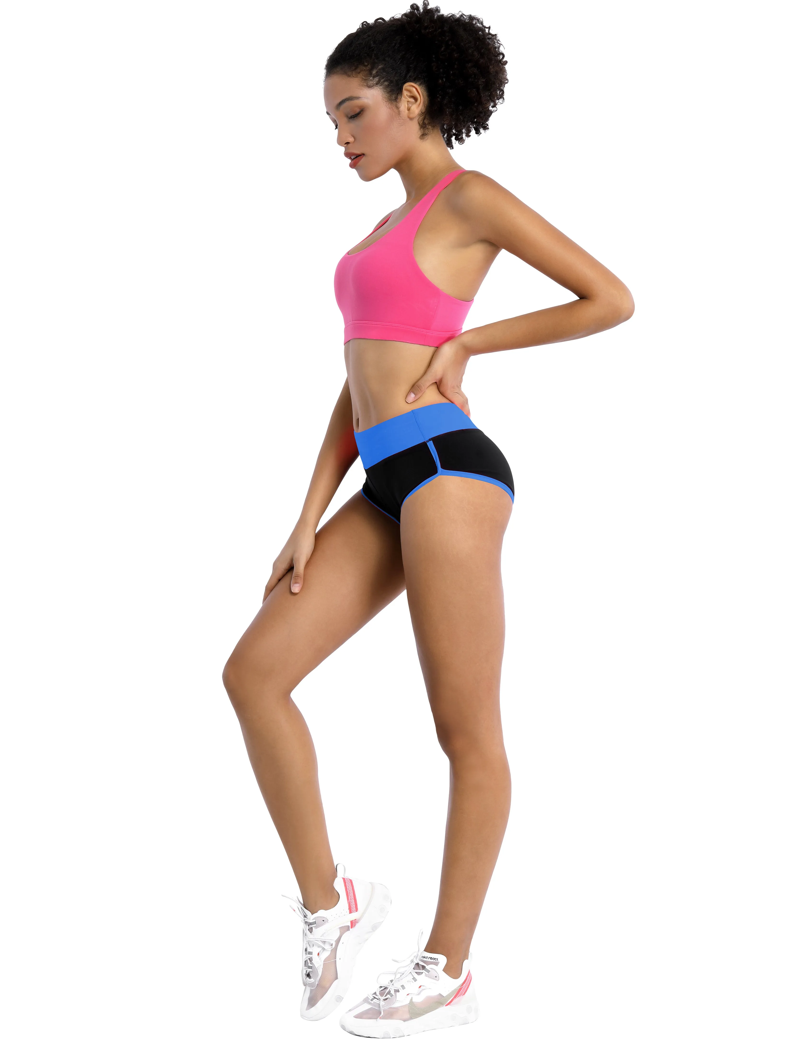 030 Sexy Booty Yoga Shorts blue_black