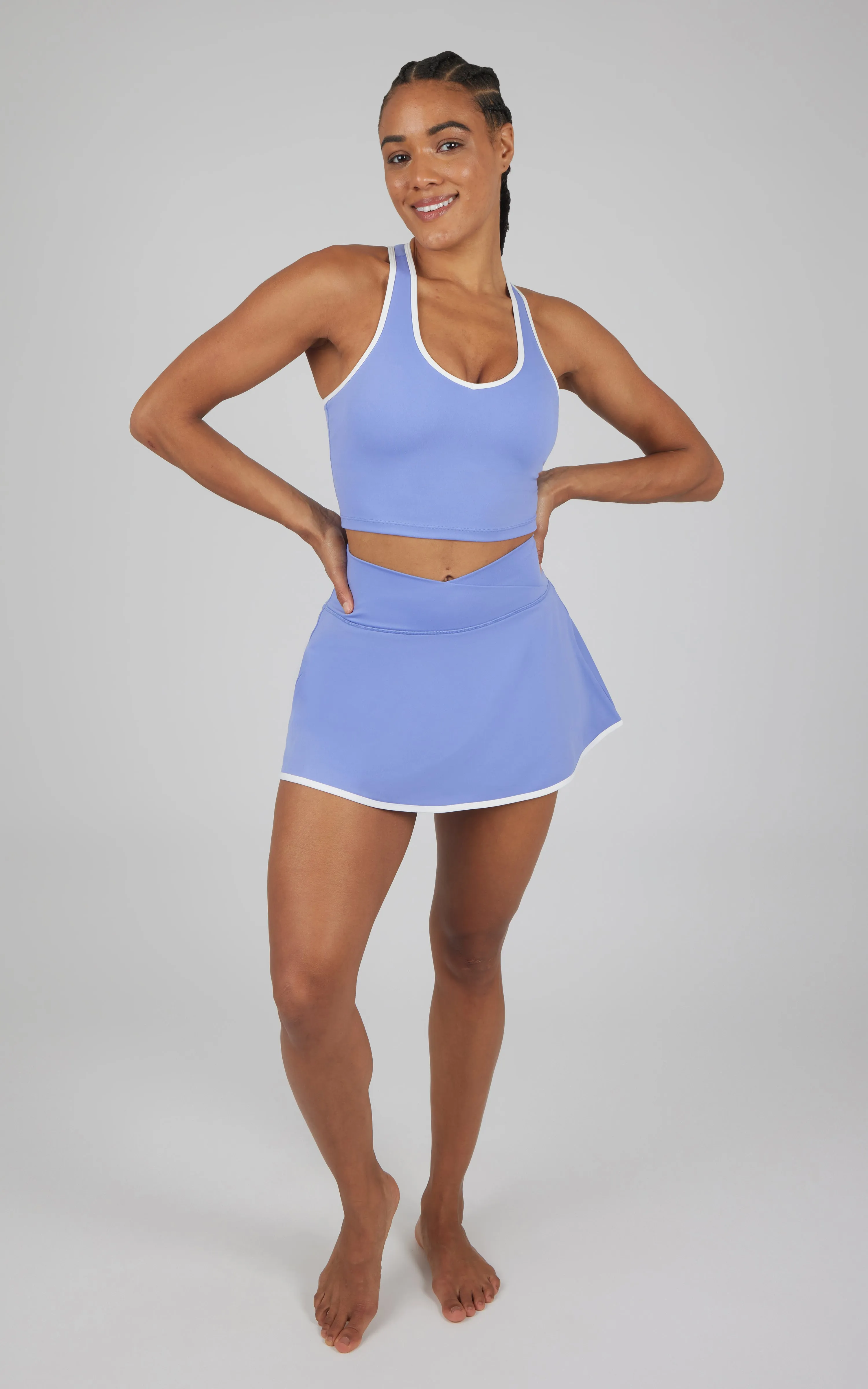 2 PC Lux Tank and Crossover Skort Set