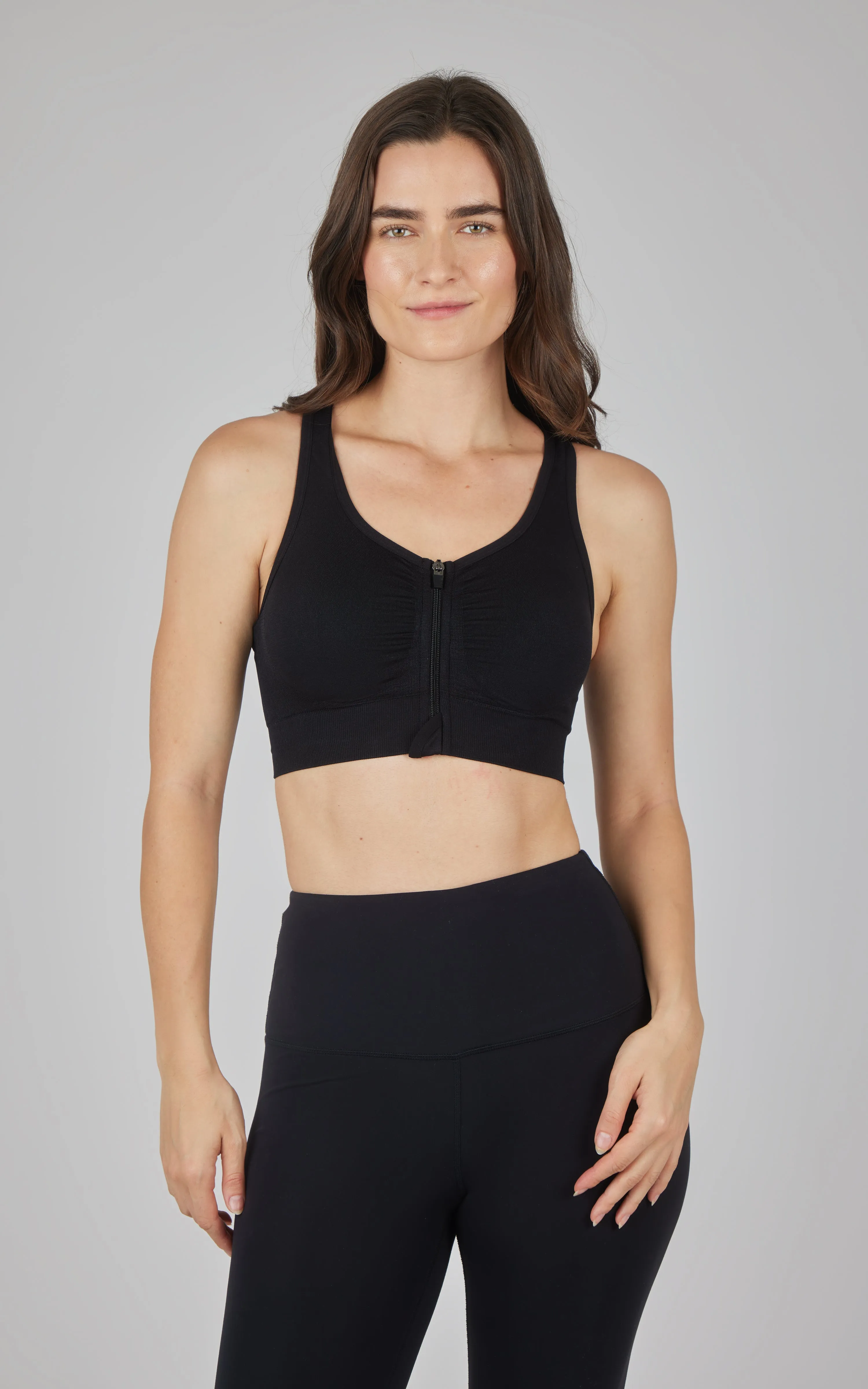 2 PK Full Zip Seamless Bra