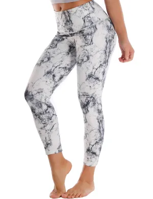 22" High Waist Crop Tight Capris arabescato_yoga