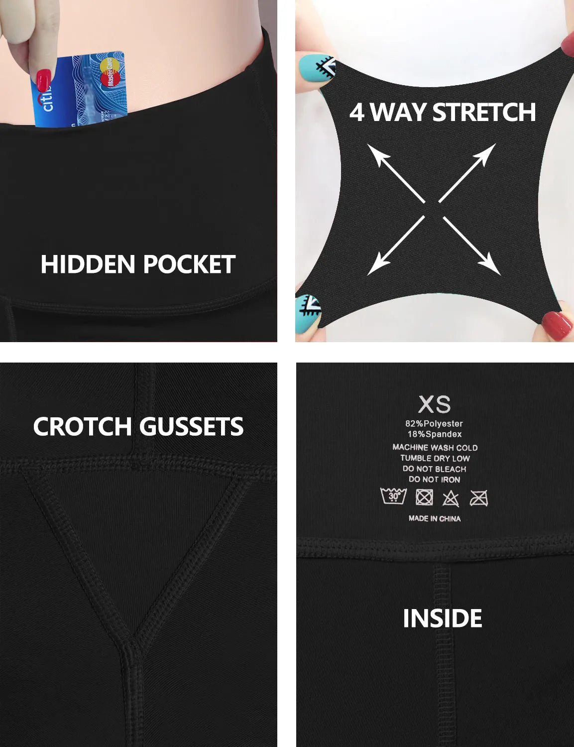 22" High Waist Crop Tight Capris black_yoga