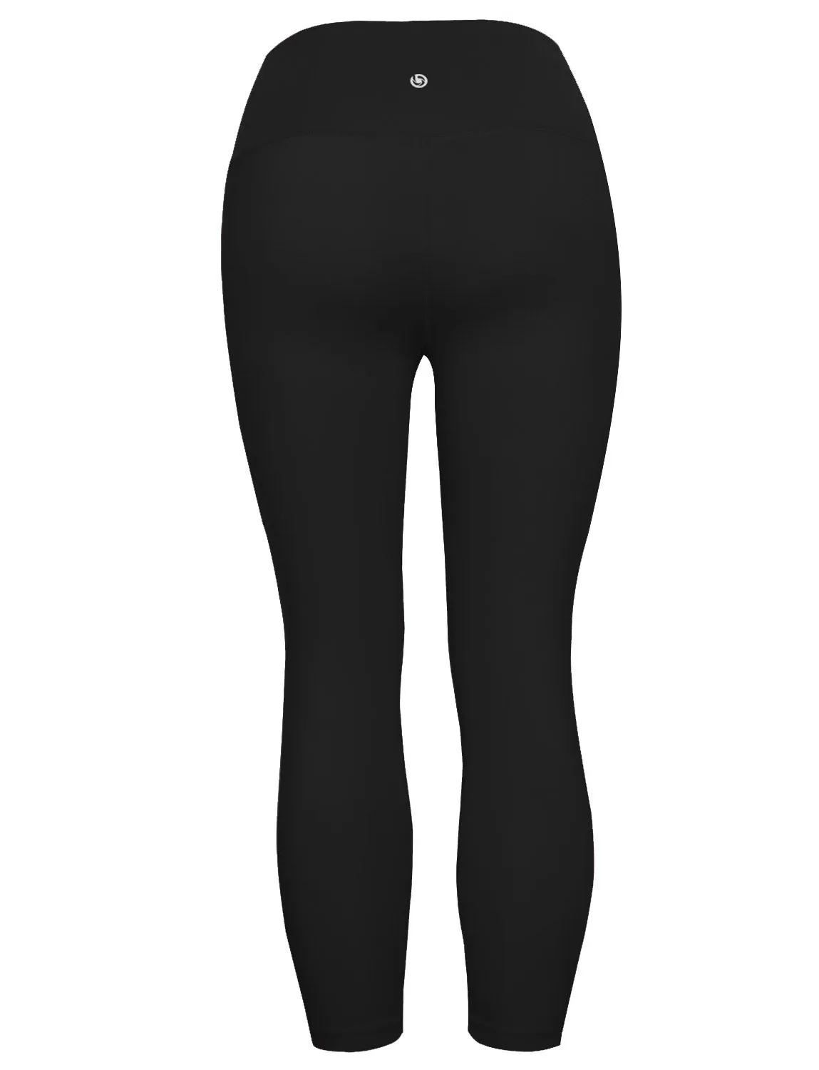 22" High Waist Crop Tight Capris black_yoga