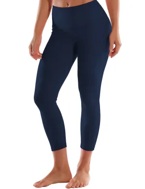 22" High Waist Crop Tight Capris darknavy_yoga