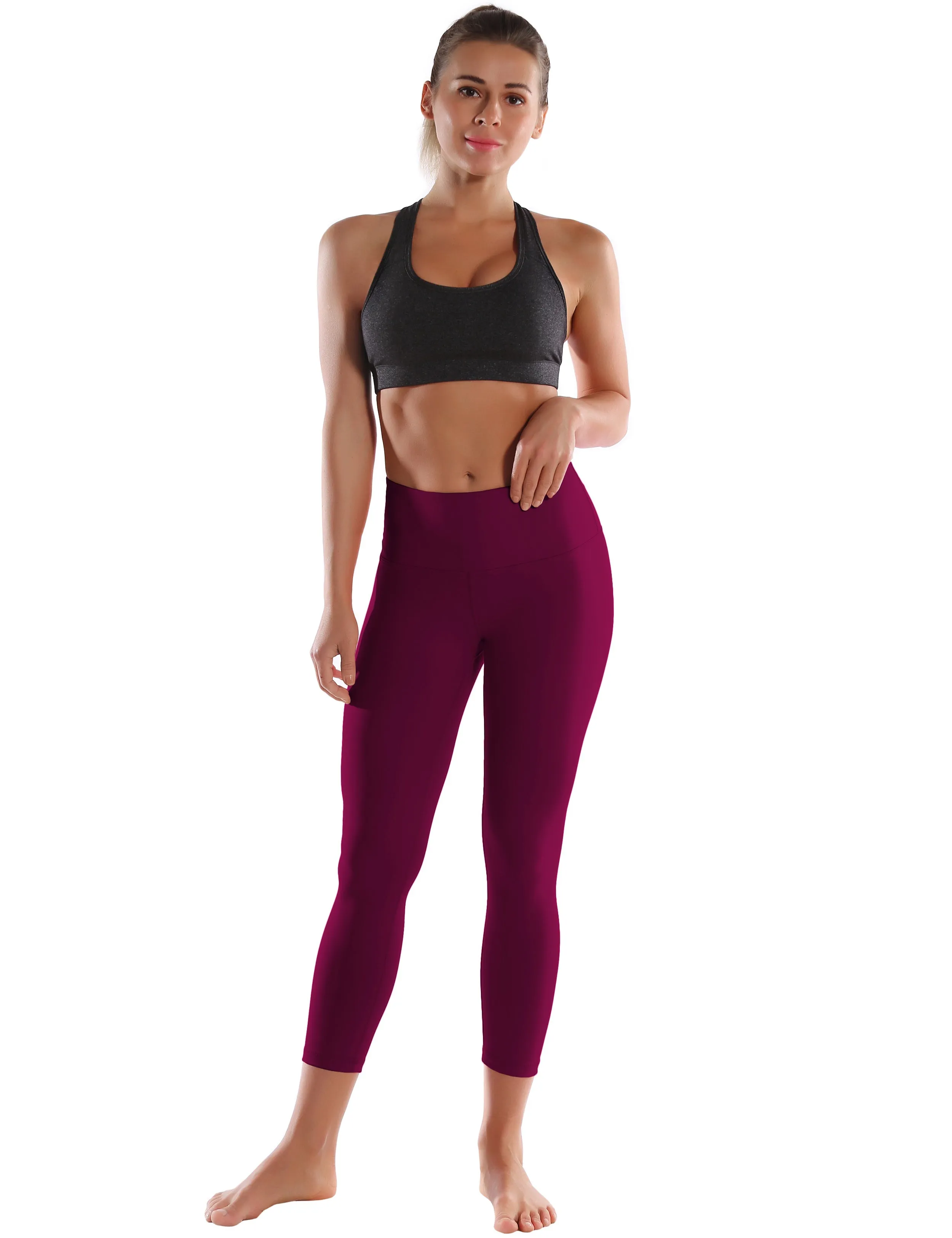 22" High Waist Crop Tight Capris grapevine_yoga
