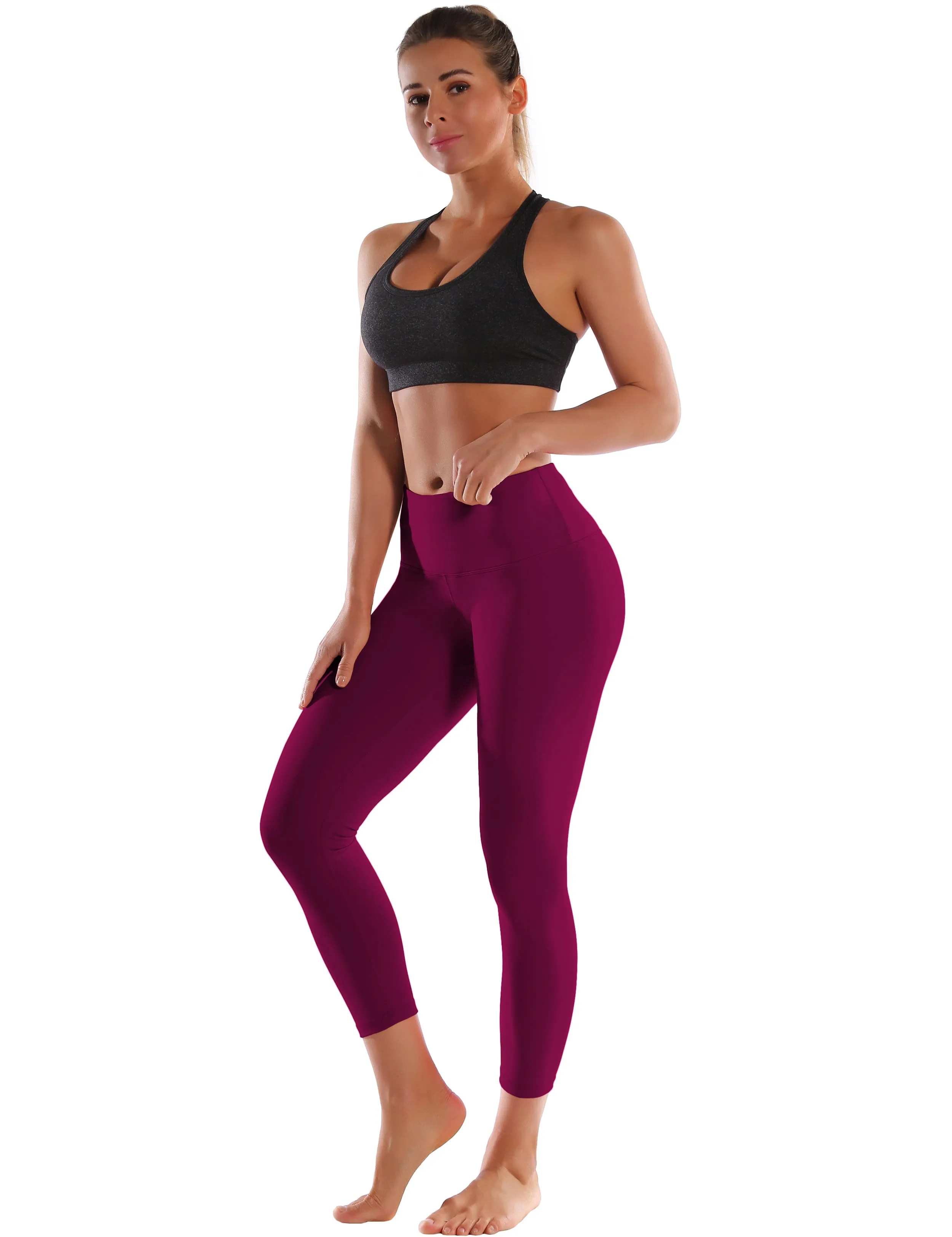 22" High Waist Crop Tight Capris grapevine_yoga