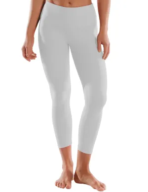 22" High Waist Crop Tight Capris lightgray_yoga