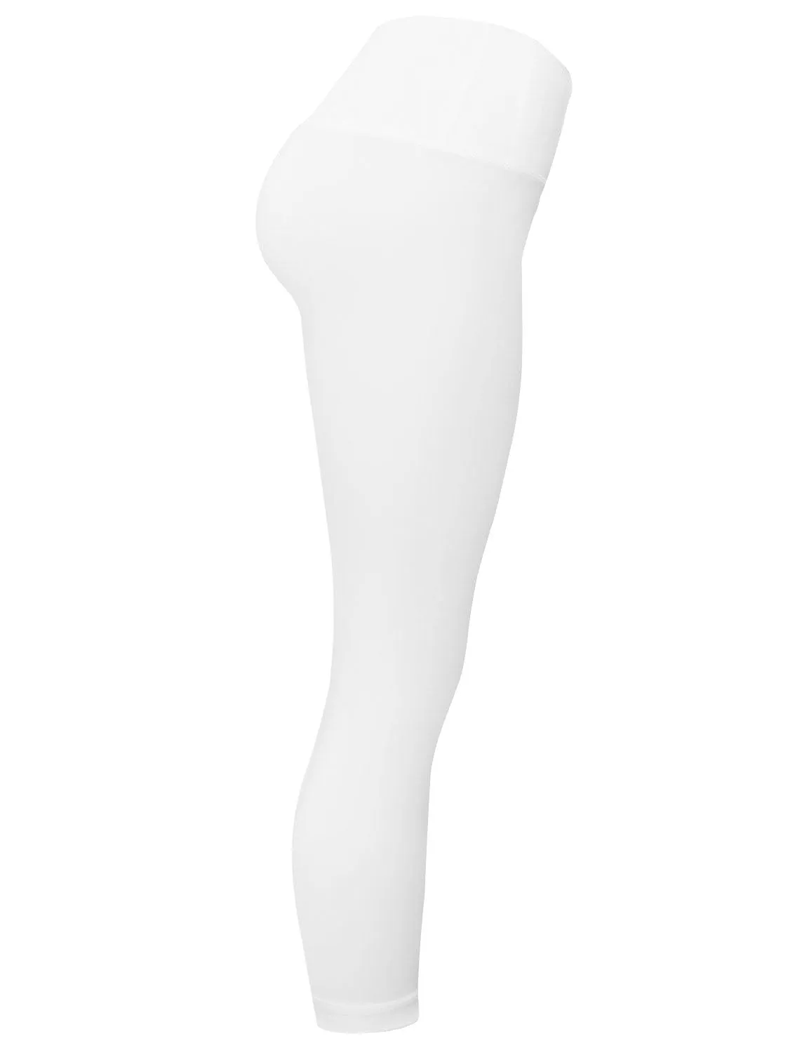 22" High Waist Crop Tight Capris mattewhite_yoga