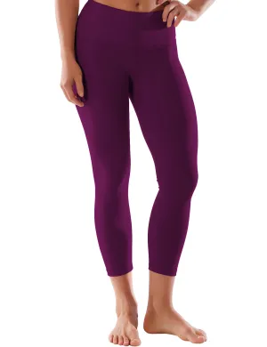 22" High Waist Crop Tight Capris plum_yoga