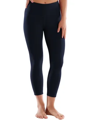 22" High Waist Side Line Capris darknavy_yoga