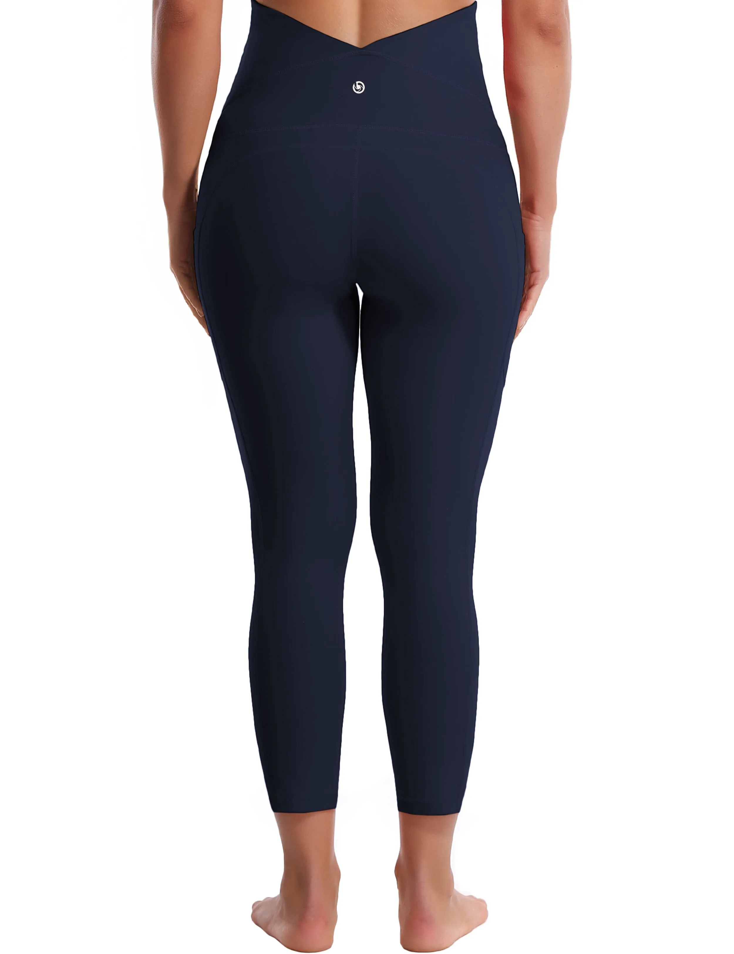 22" Side Pockets Maternity Yoga Pants darknavy_yoga