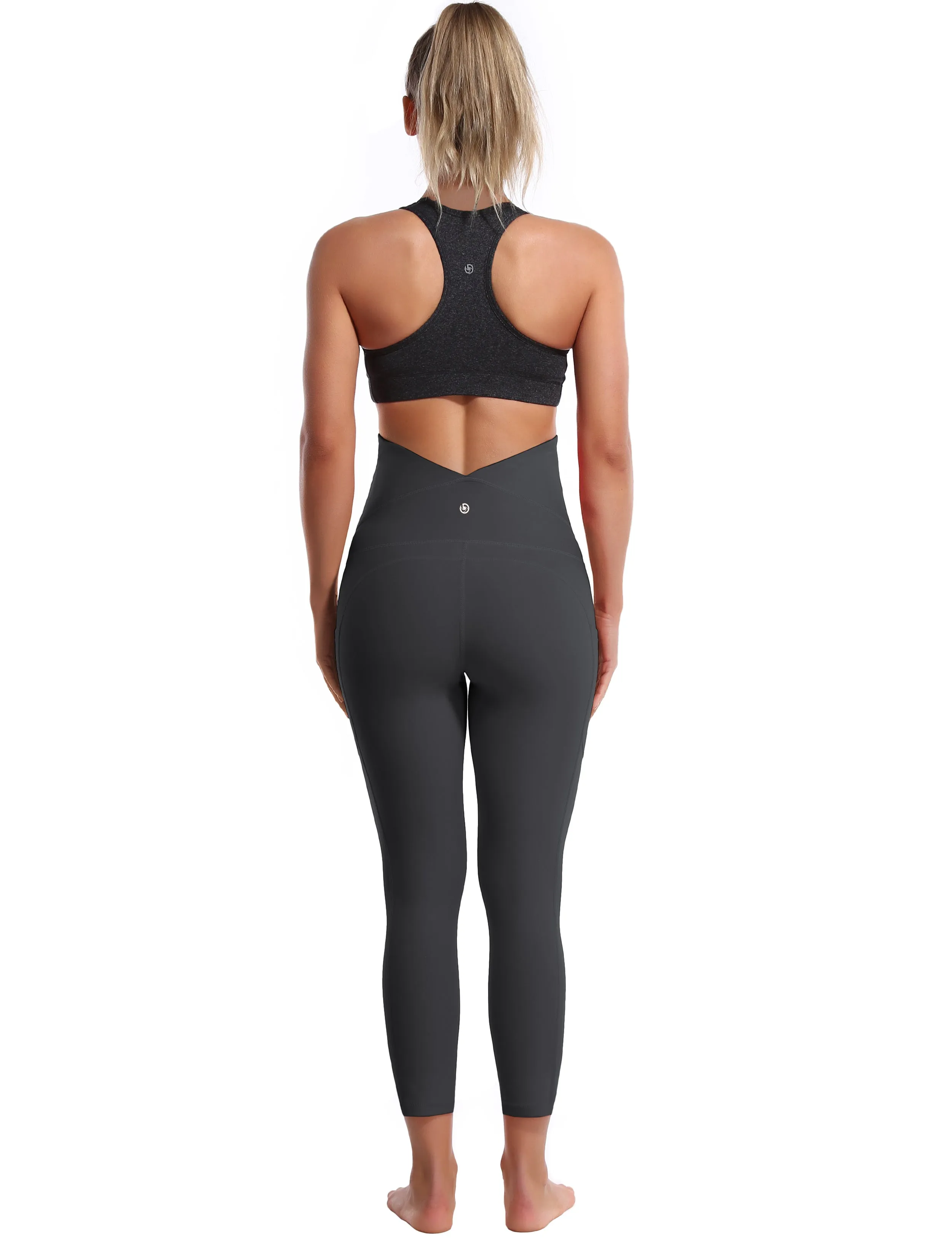 22" Side Pockets Maternity Yoga Pants shadowcharcoal_yoga