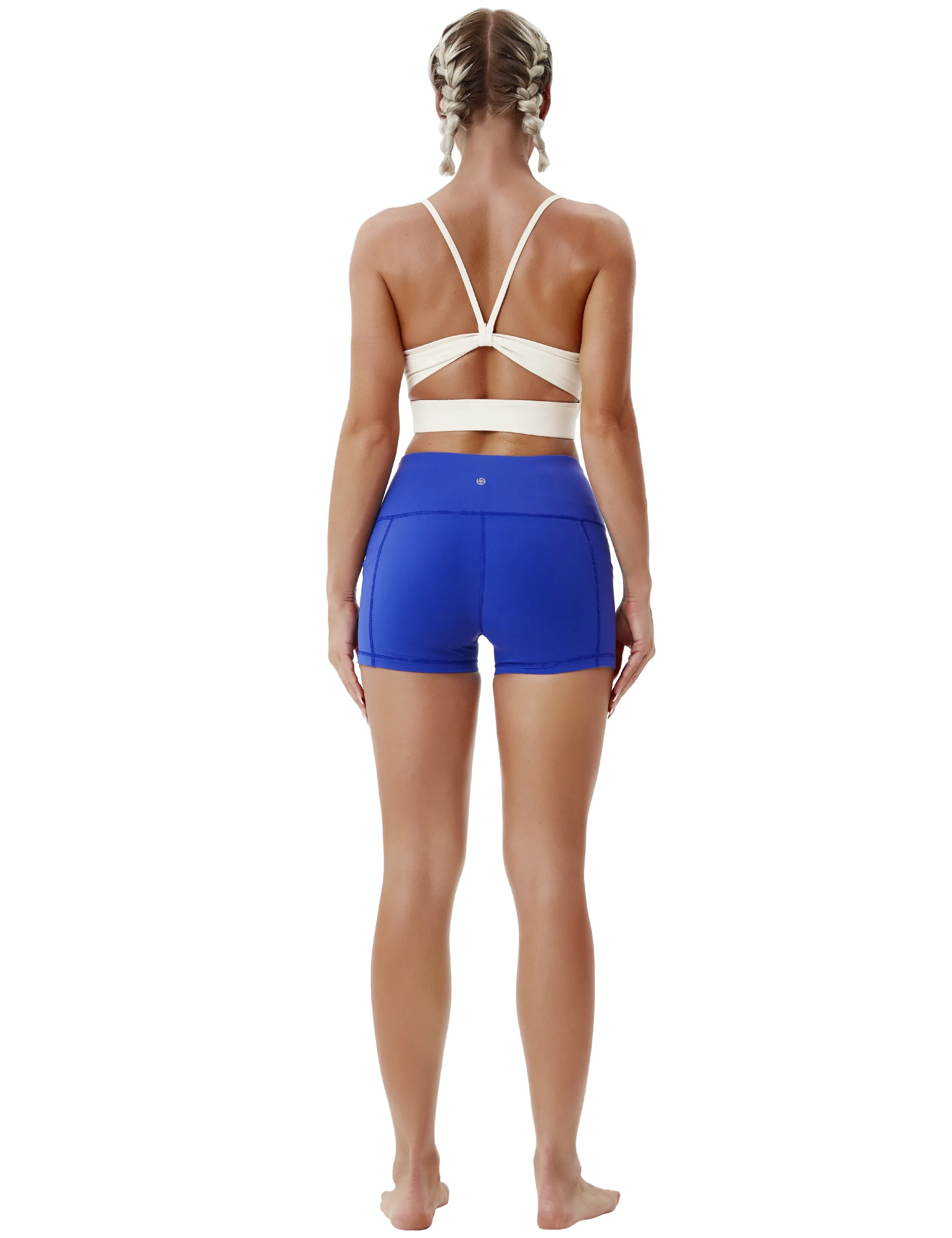 2.5" Side Pockets Yoga Shorts navy