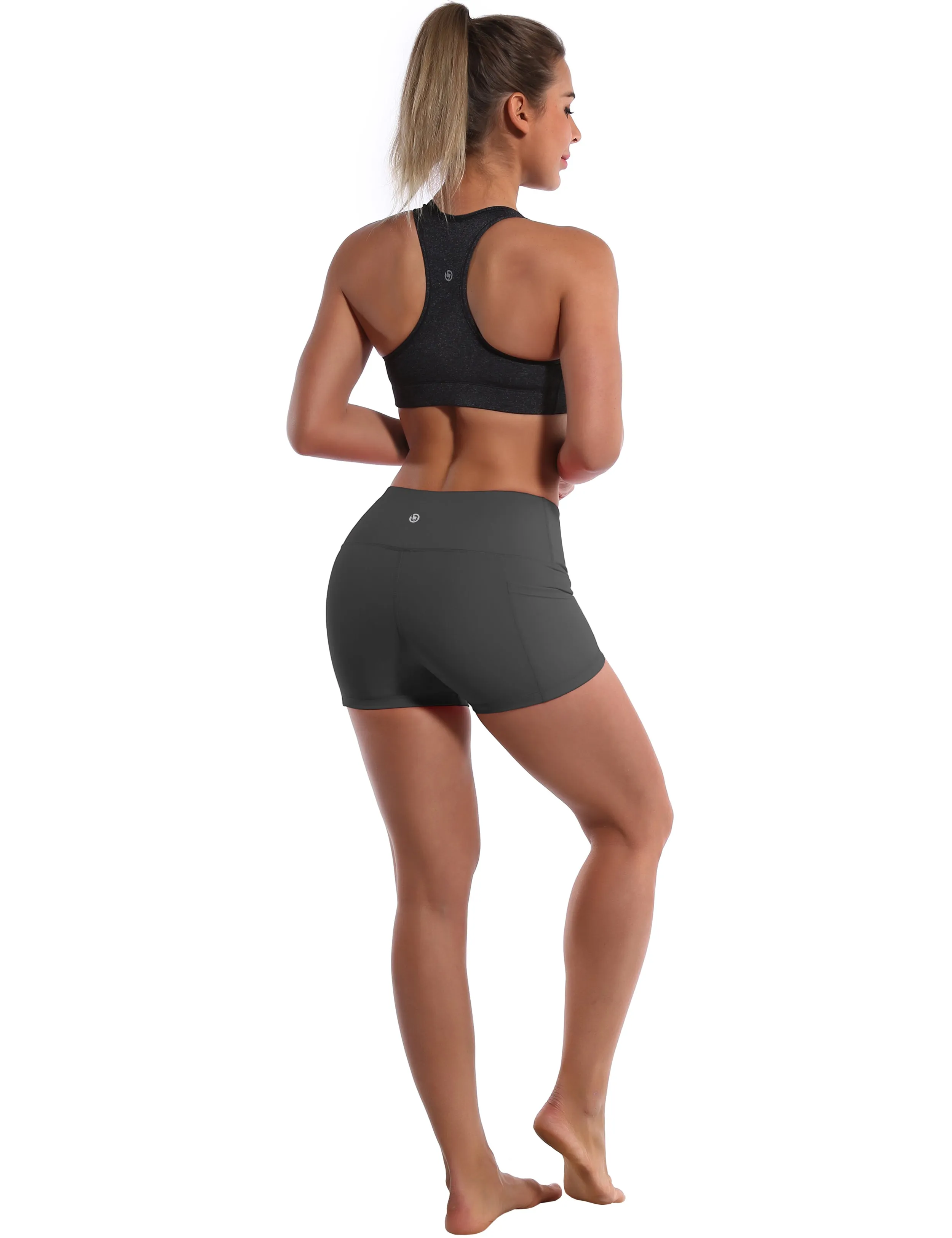 2.5" Side Pockets Yoga Shorts shadowcharcoal_yoga