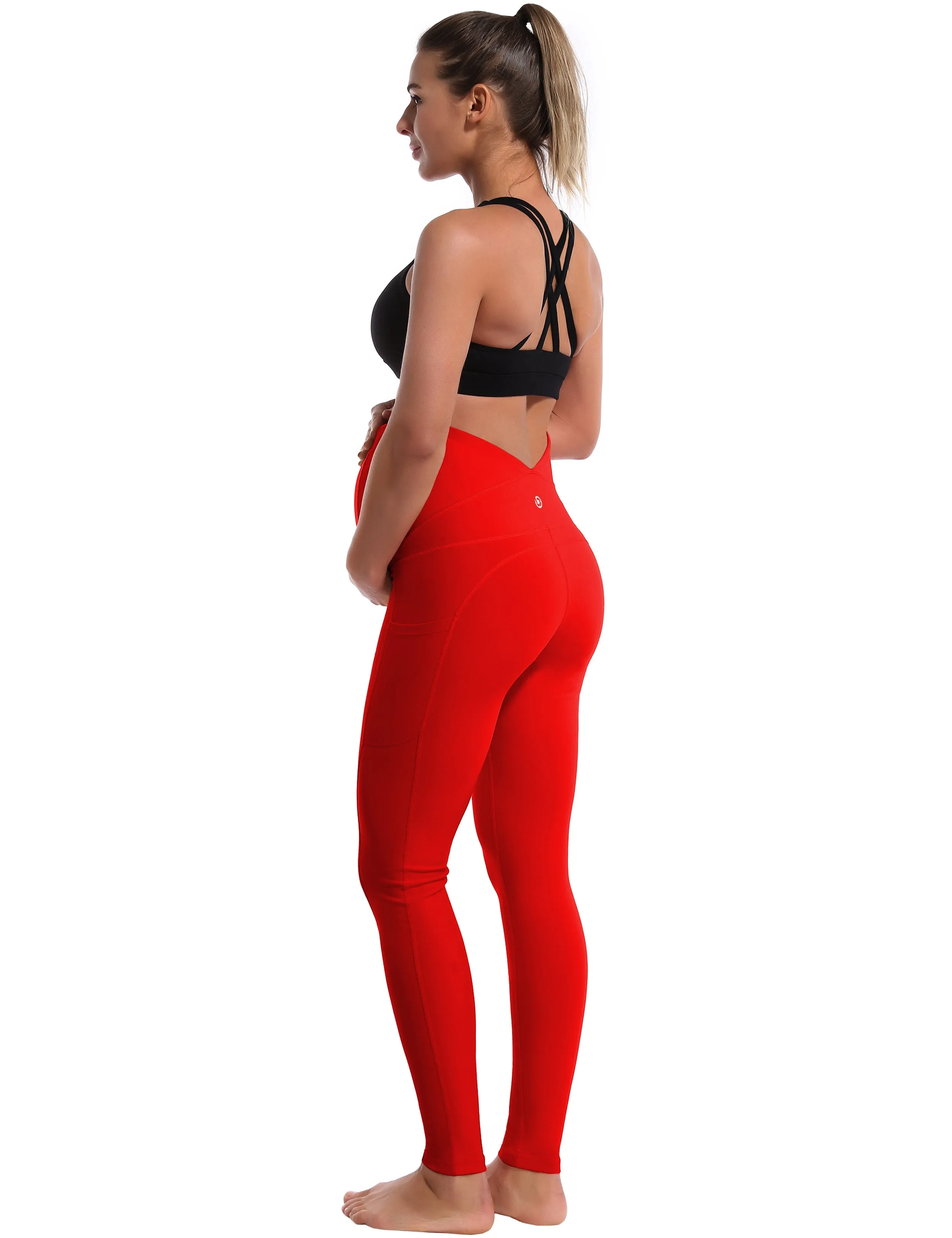 26" Side Pockets Maternity Yoga Pants scarlet_yoga