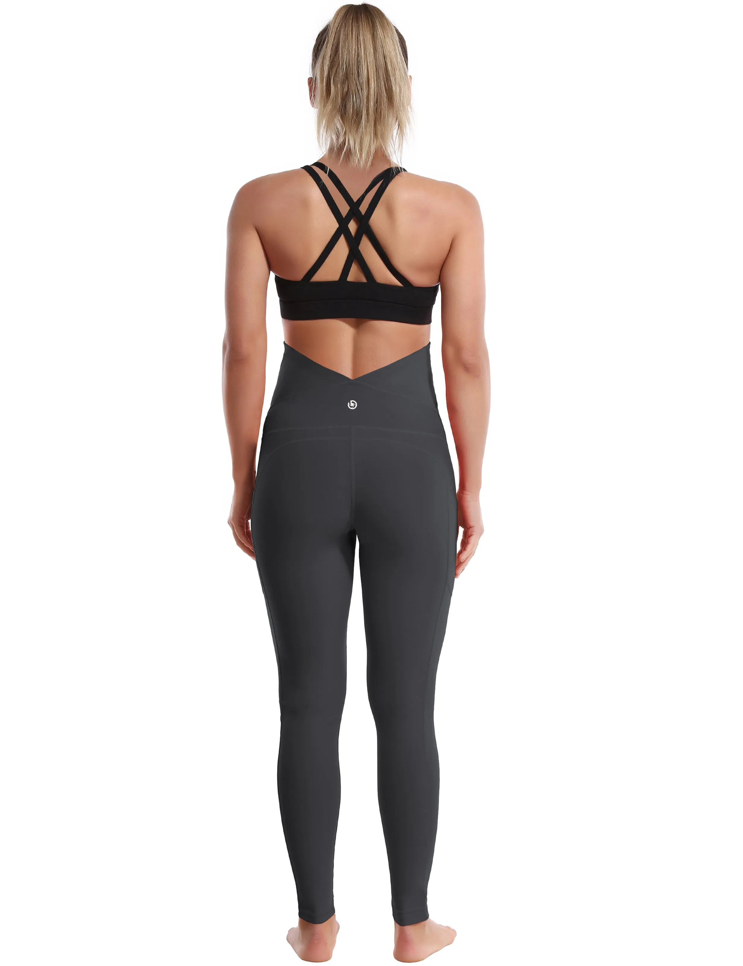 26" Side Pockets Maternity Yoga Pants shadowcharcoal_yoga