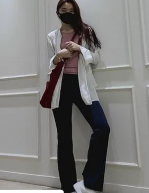 29" 31" 33" 35" 37" High Waist Bootcut Leggings Darknavy ins_yoga