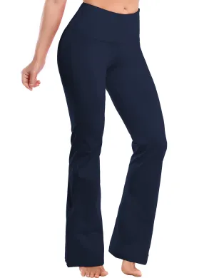 29" 31" 33" 35" 37" High Waist Bootcut Leggings Darknavy_yoga