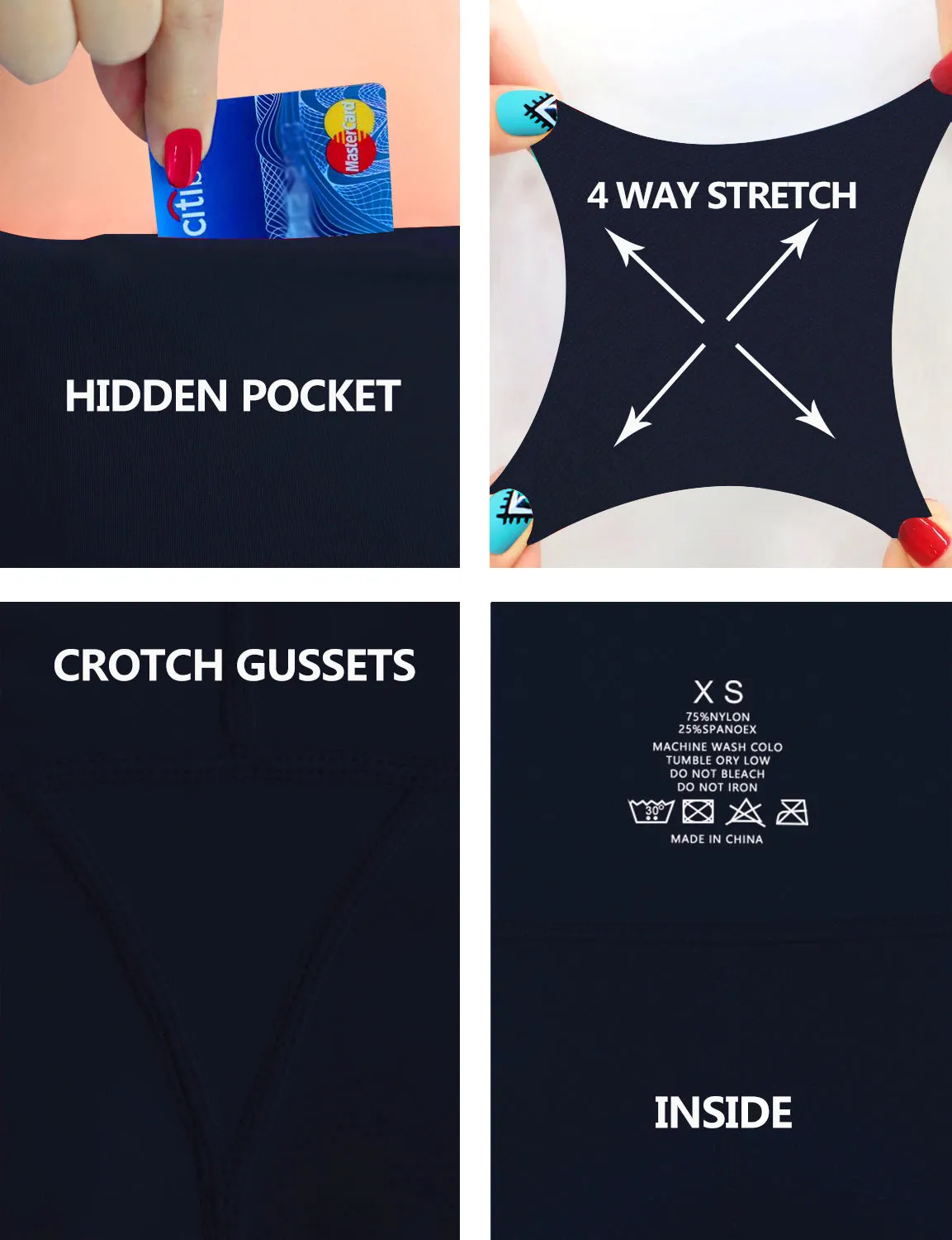 29" 31" 33" 35" 37" High Waist Bootcut Leggings Darknavy_yoga