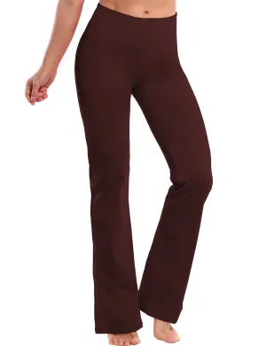 29" 31" 33" 35" 37" High Waist Bootcut Leggings Mahoganymaroon_yoga