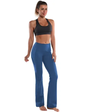 29" 31" 33" 35" 37"  Side Pockets Bootcut Leggings purplishblue_yoga