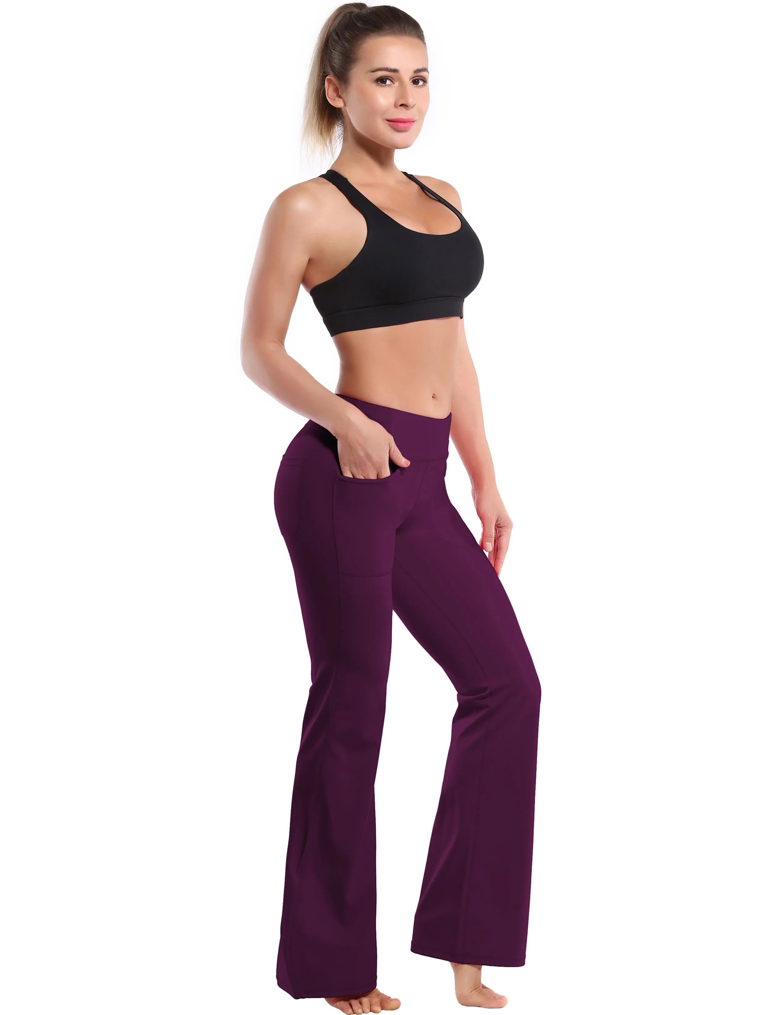 29" 31" 33" 35" Bootcut Leggings with Pockets grapevine_yoga