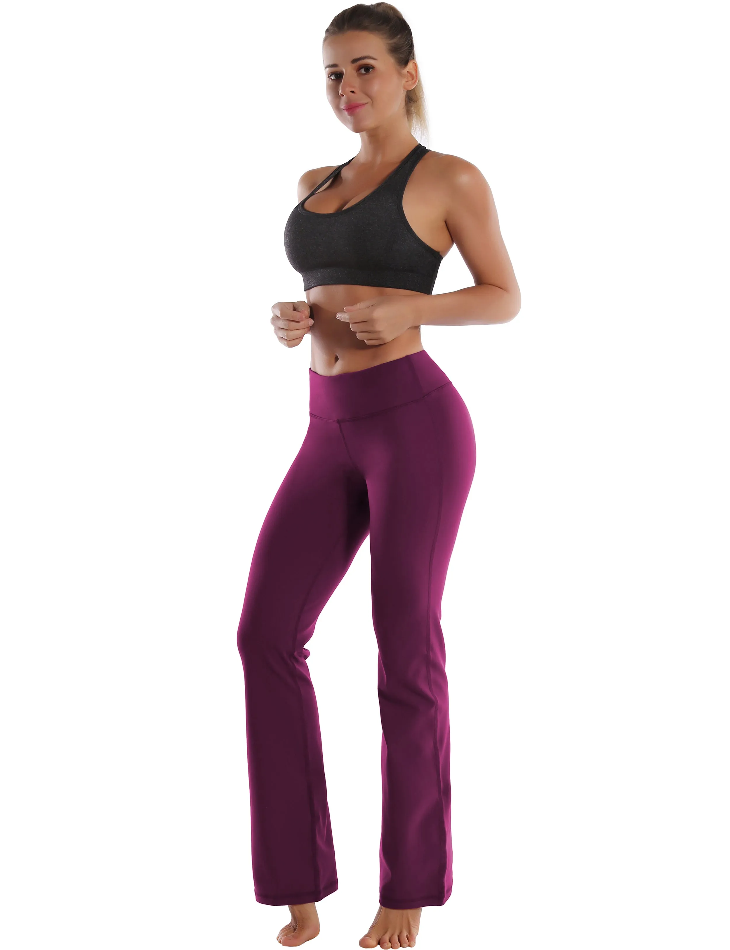 29" 31" 33" 35" Cotton Nylon Bootcut Leggings grapevine_yoga