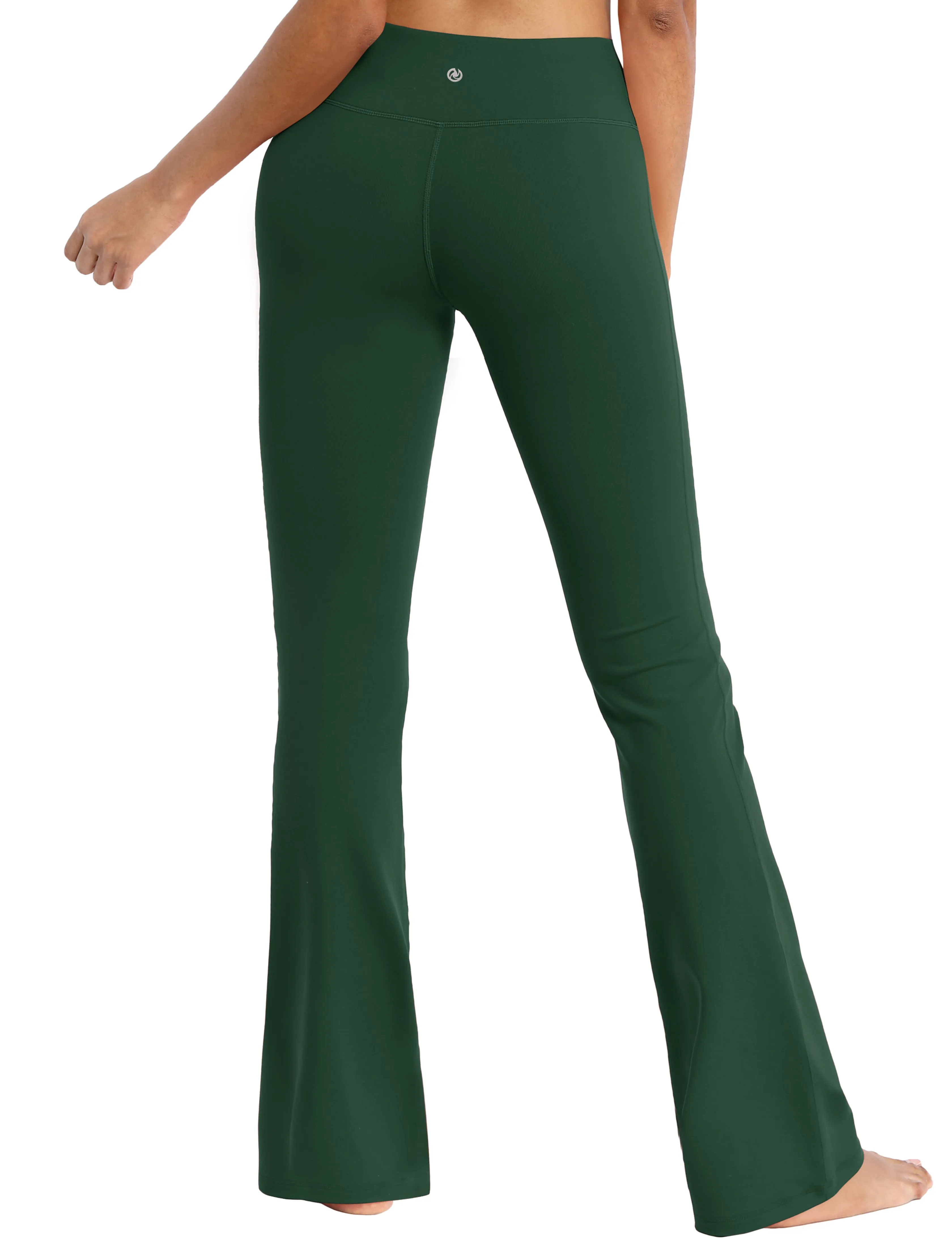 29" 31" 33" 35" Cotton Nylon Bootcut Leggings olivegreen_yoga