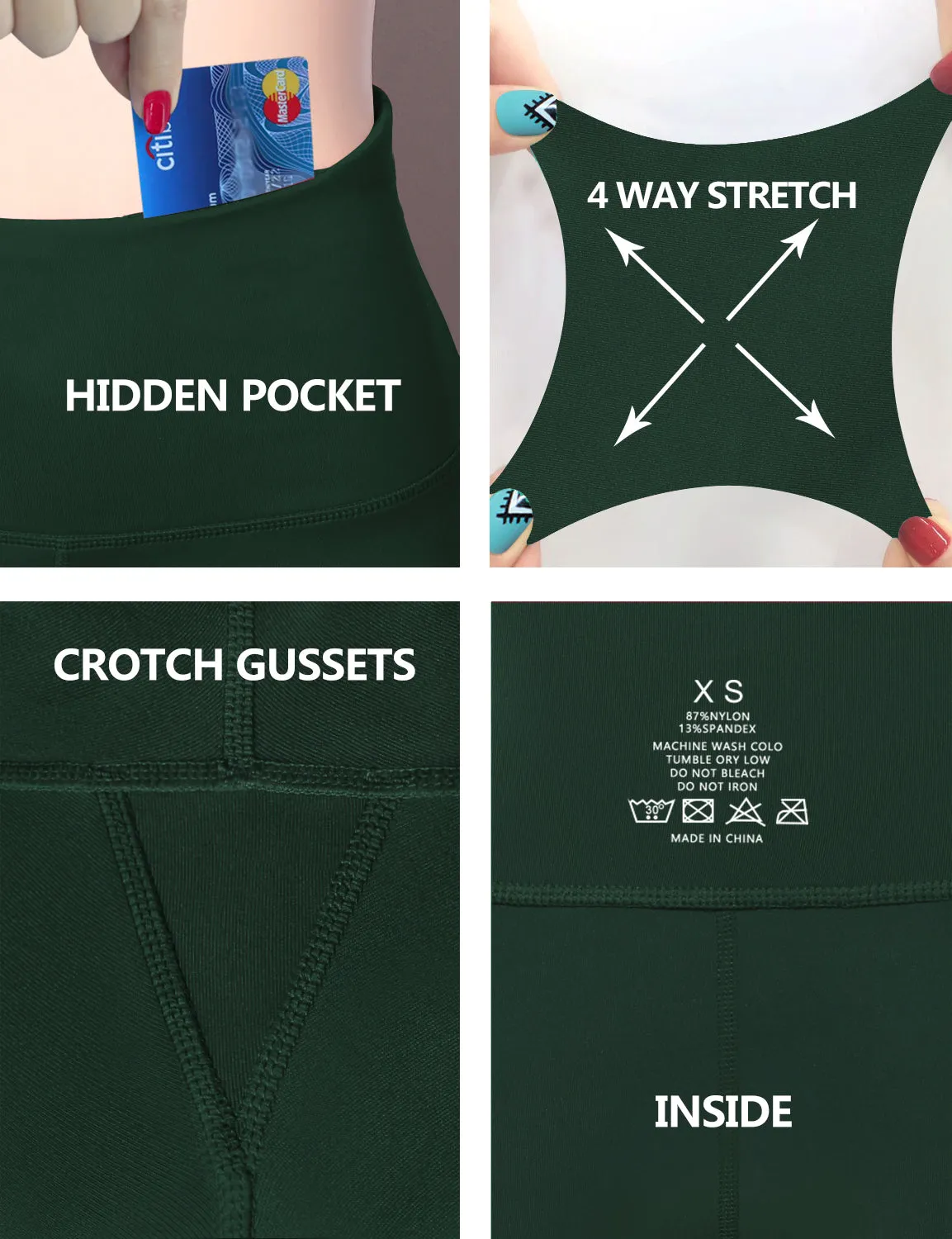 29" 31" 33" 35" Cotton Nylon Bootcut Leggings olivegreen_yoga