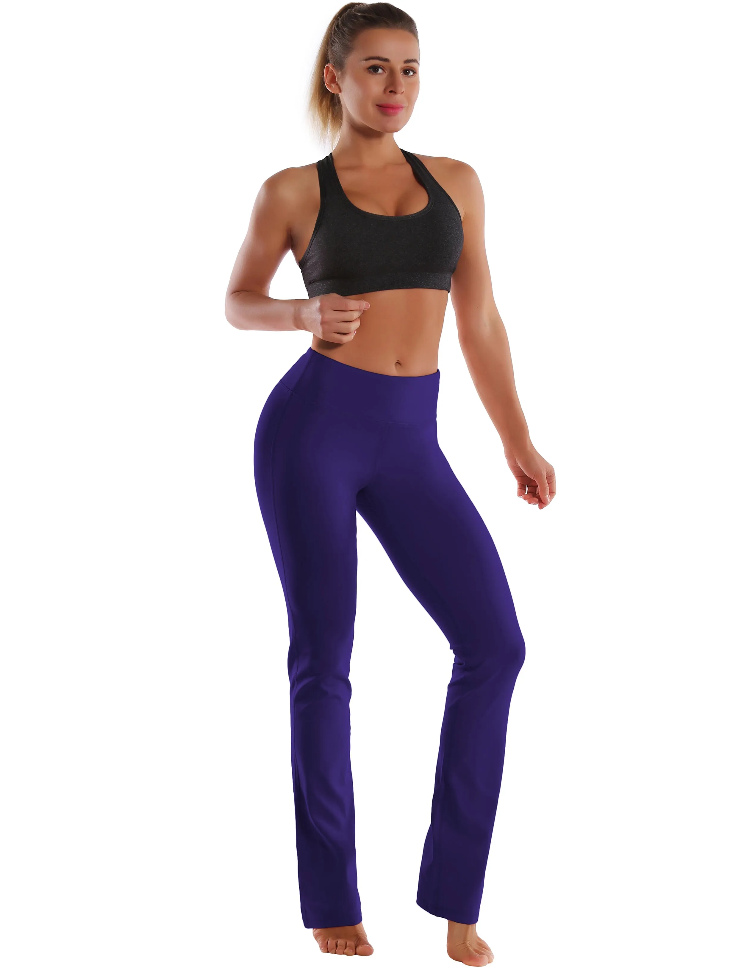 29" 31" 33" 35" Straight Leg Leggings darkpurple_yoga