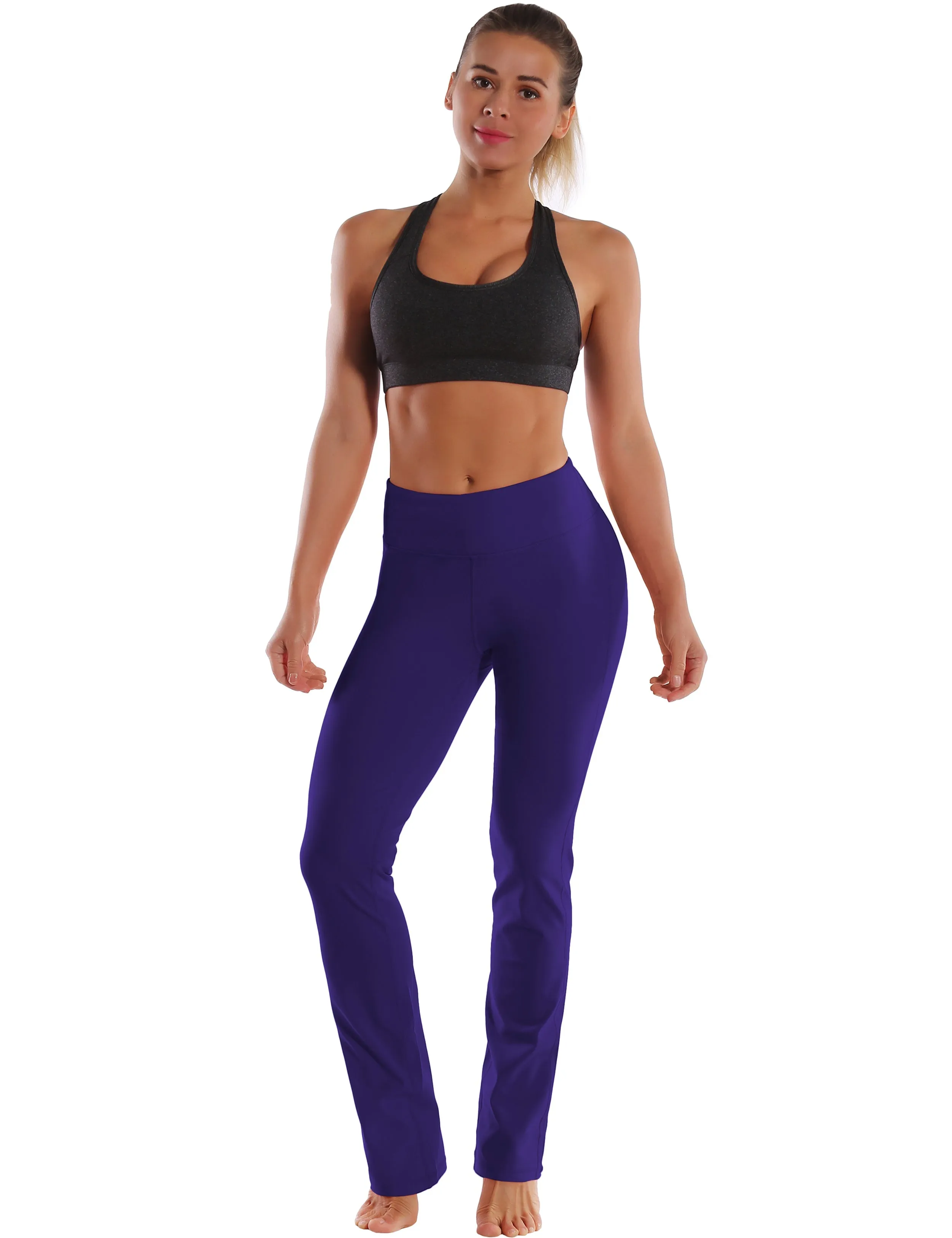 29" 31" 33" 35" Straight Leg Leggings darkpurple_yoga