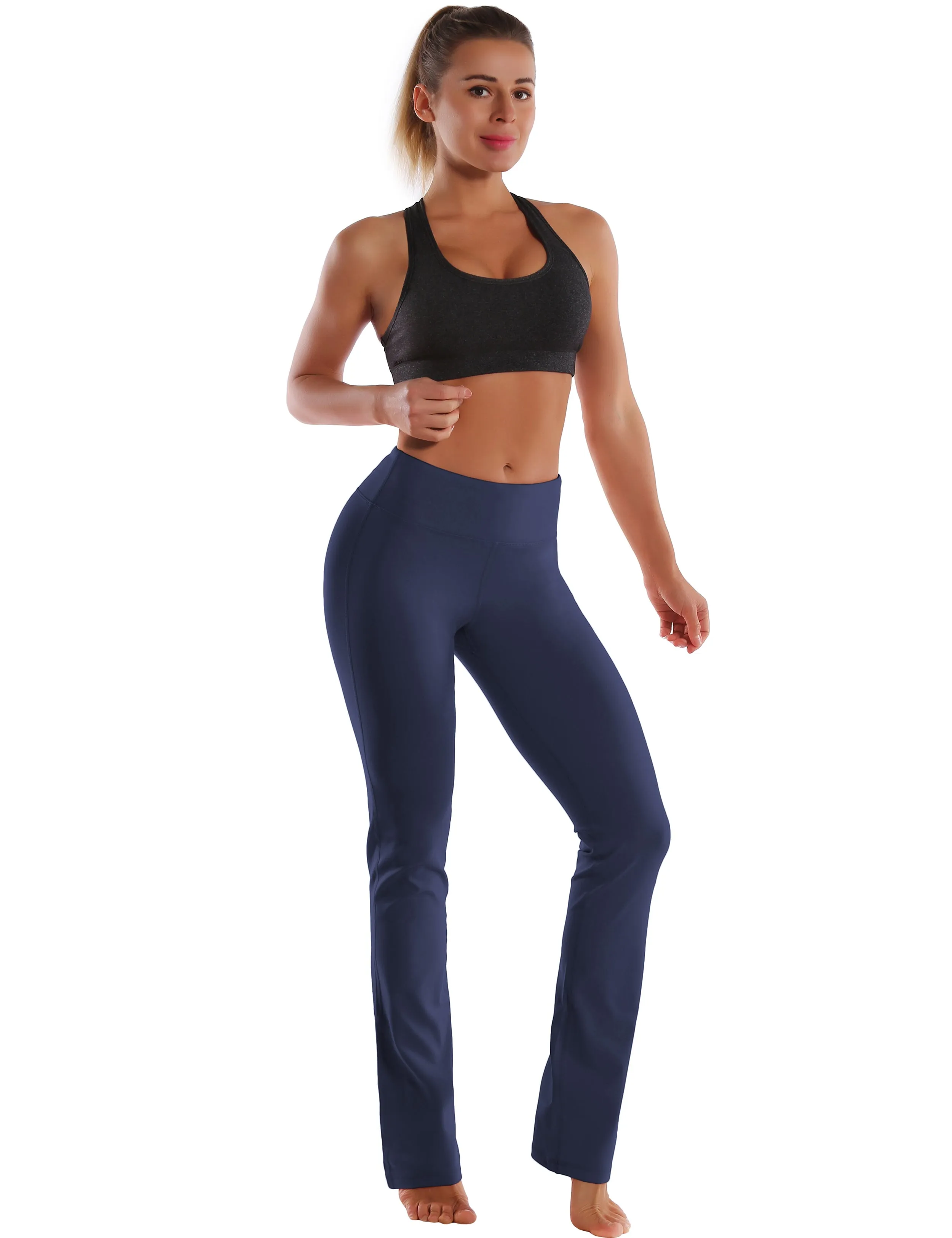 29" 31" 33" 35" Straight Leg Leggings graynavy_yoga