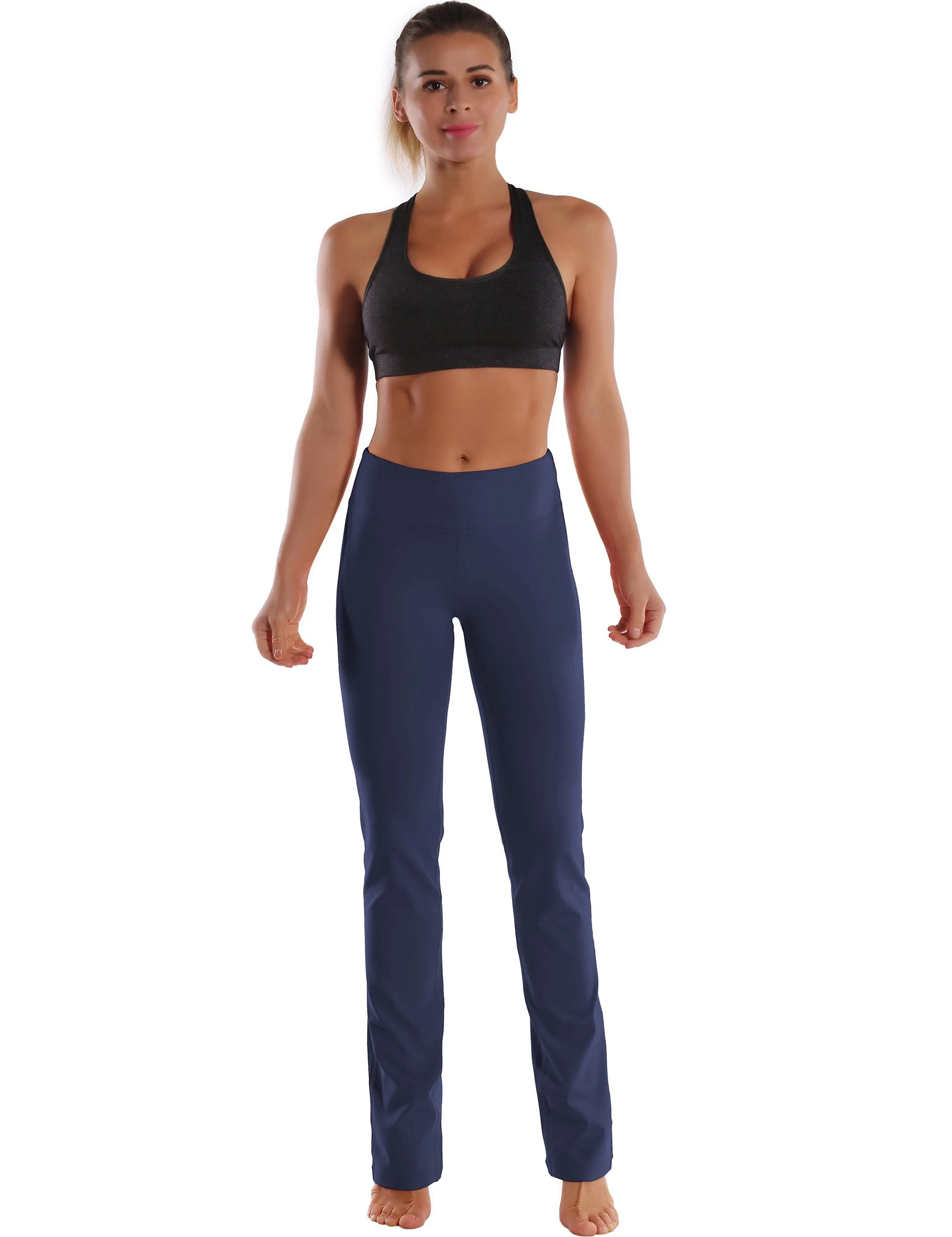 29" 31" 33" 35" Straight Leg Leggings graynavy_yoga