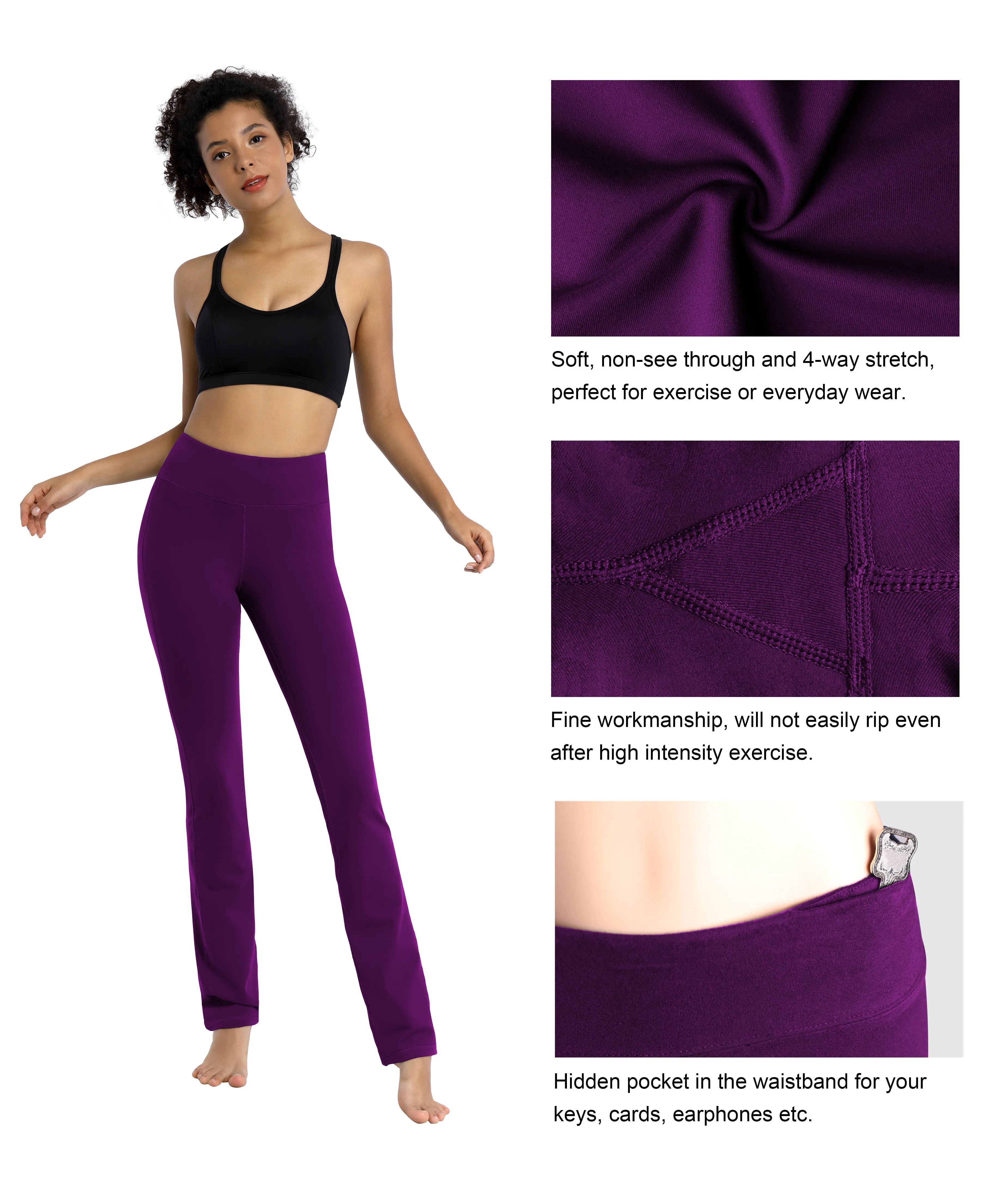 29" 31" 33" 35" Straight Leg Leggings plum_yoga