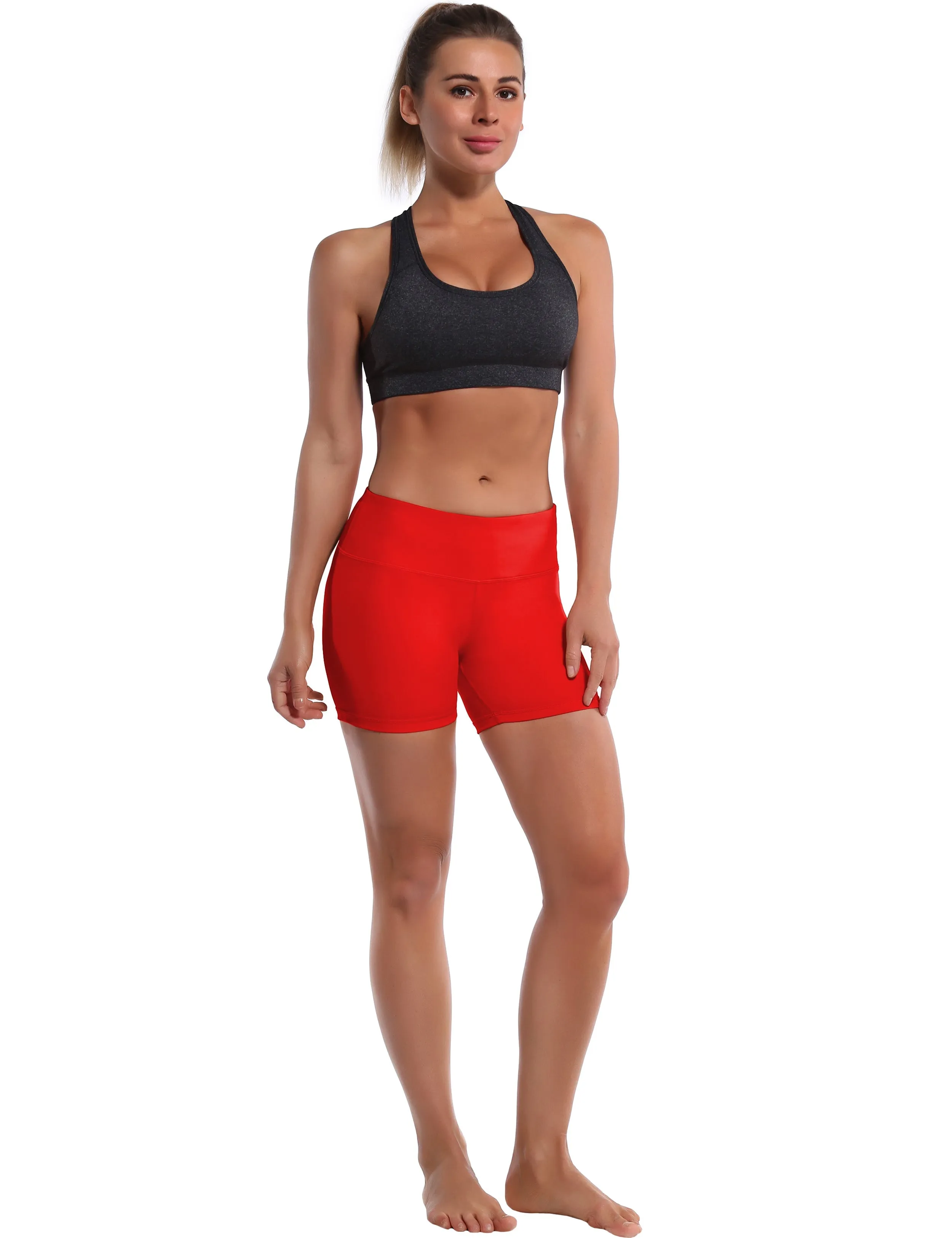 4" Yoga Shorts scarlet_yoga