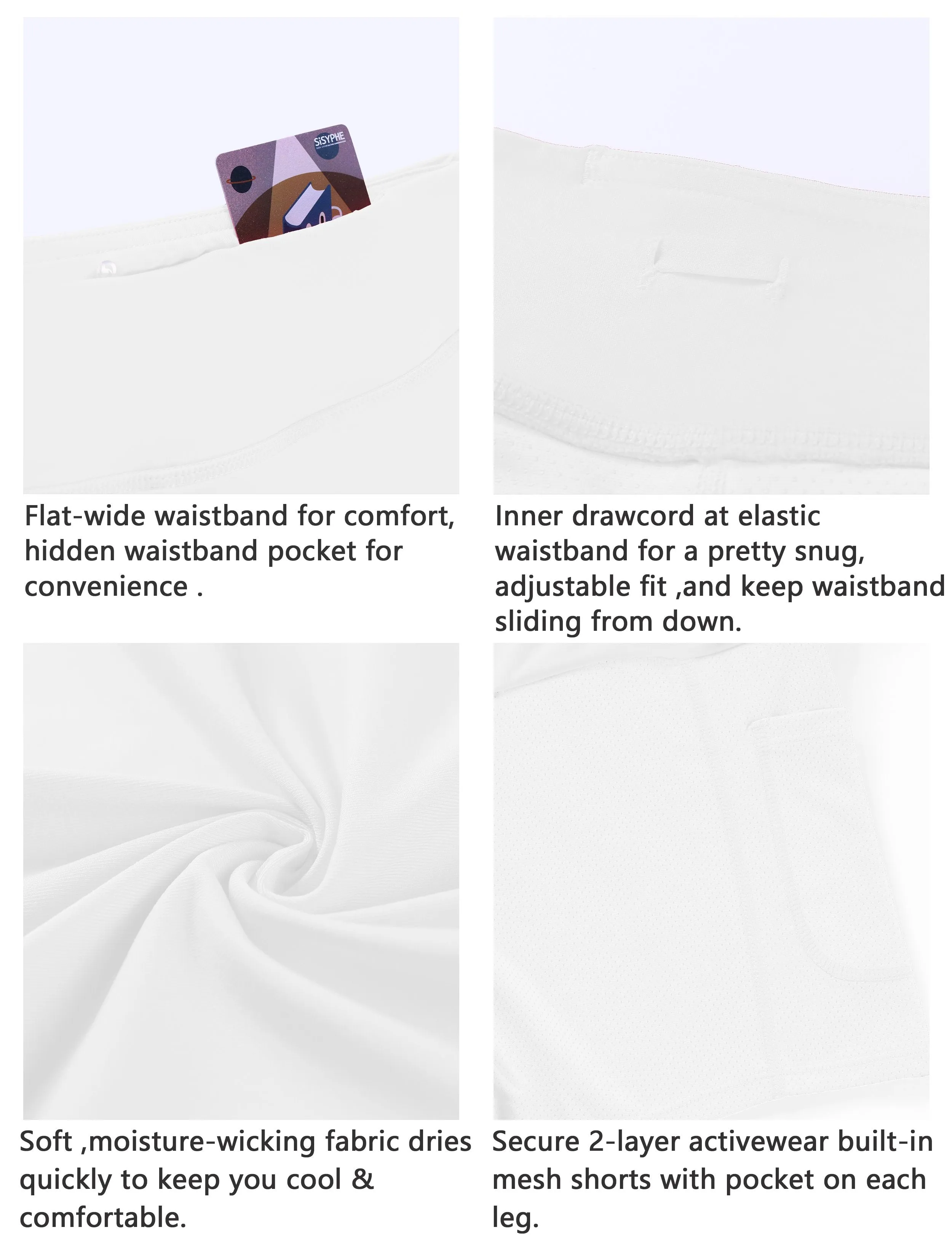 Athletic Tennis Golf Pleated Skort with Pocket Shorts white ins_Golf