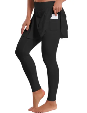 Athletic Tennis Golf Skort with Pocket Shorts black_yoga