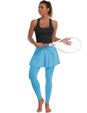 Athletic Tennis Golf Skort with Pocket Shorts blue_Tall Size