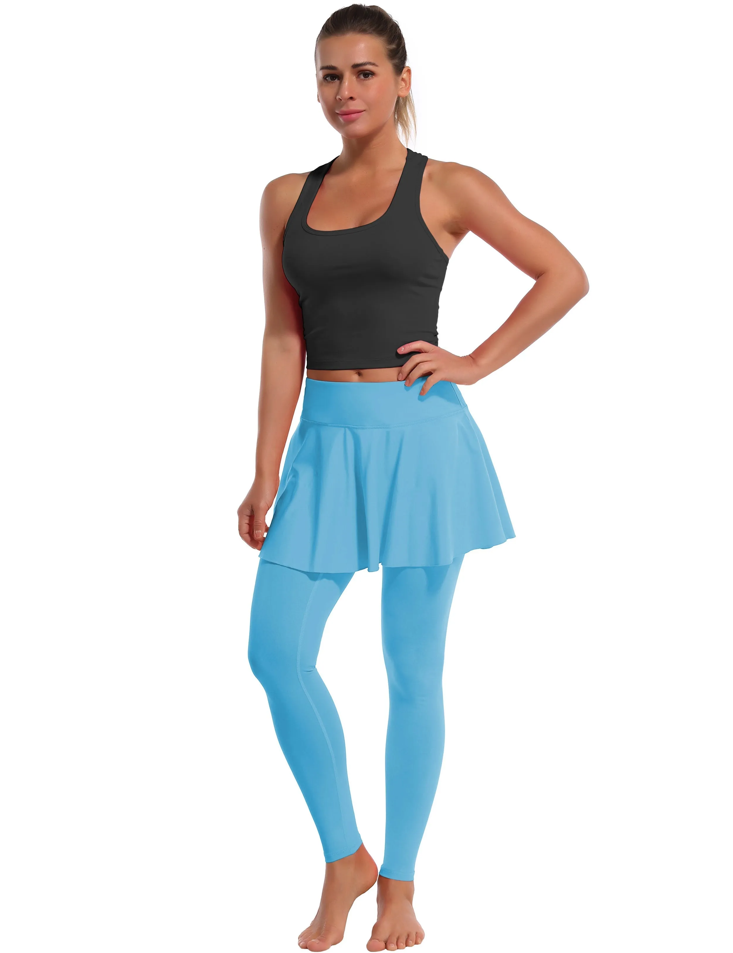 Athletic Tennis Golf Skort with Pocket Shorts blue_Tall Size