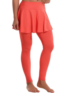 Athletic Tennis Golf Skort with Pocket Shorts coral_Biking
