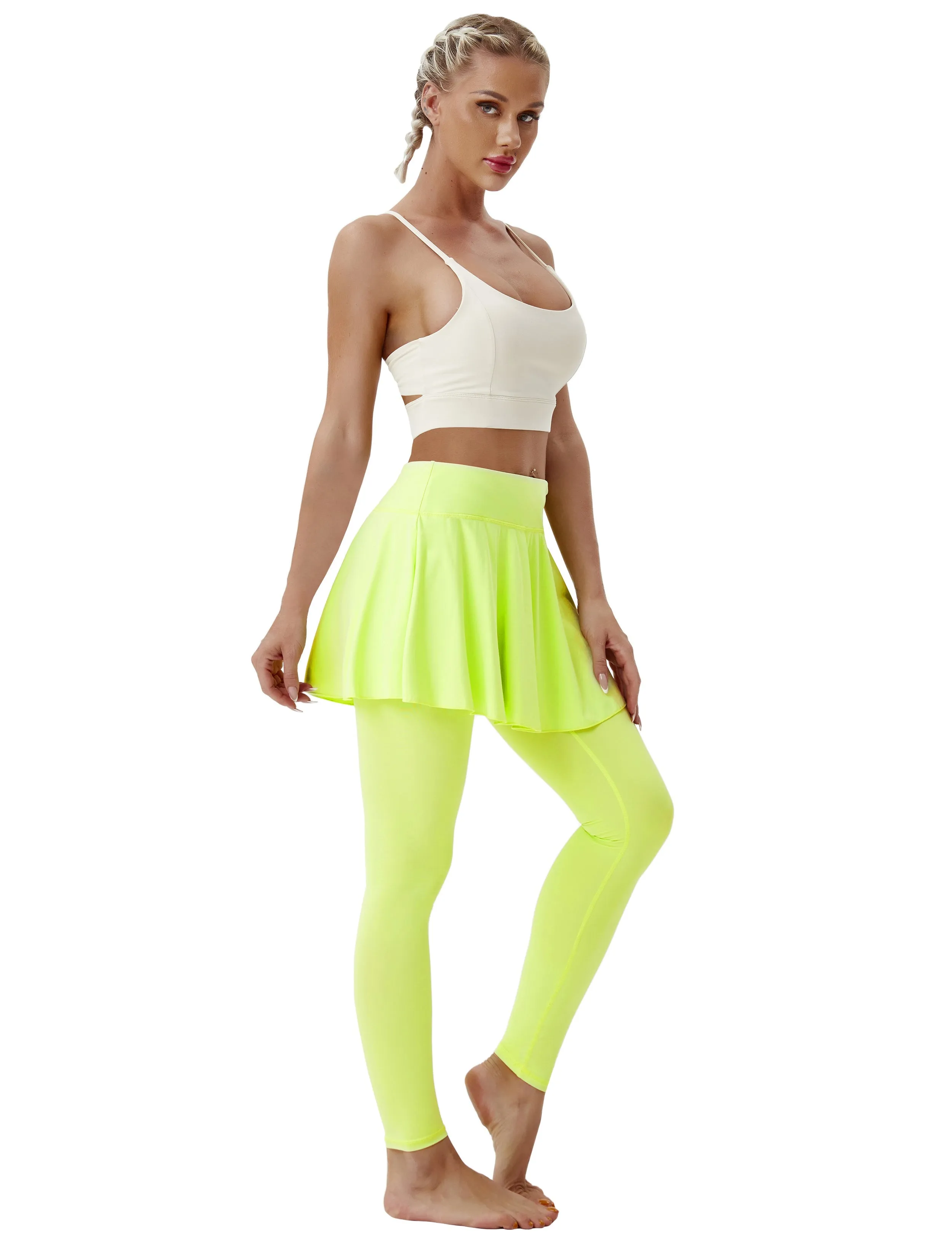 Athletic Tennis Golf Skort with Pocket Shorts neonyellow_Gym