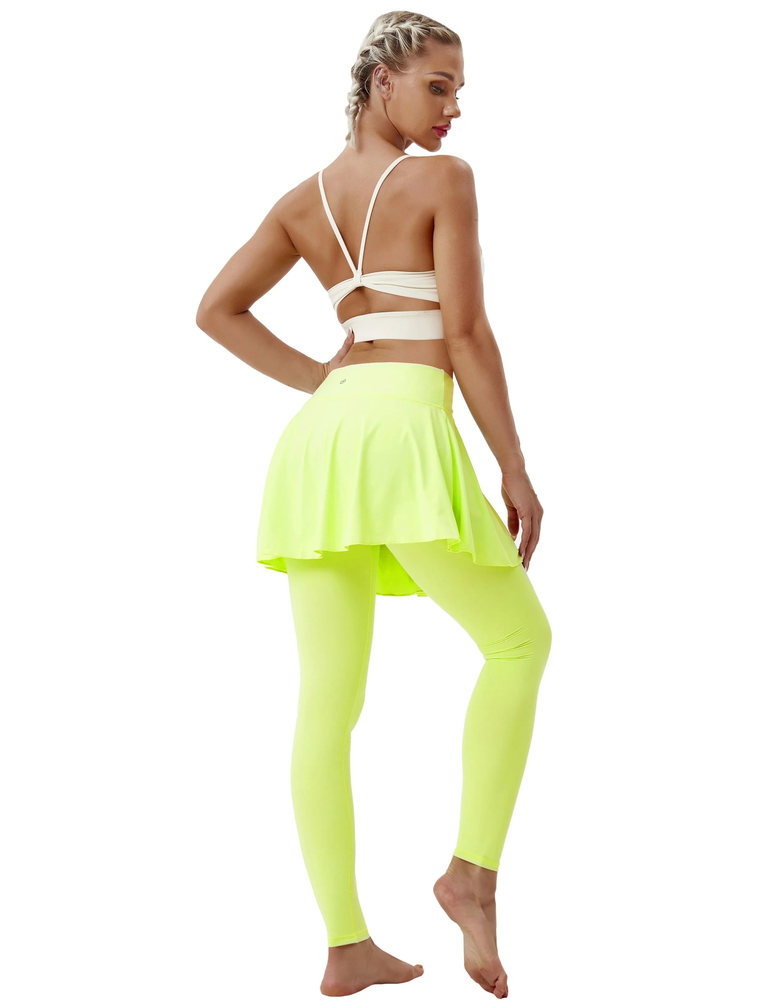 Athletic Tennis Golf Skort with Pocket Shorts neonyellow_Gym
