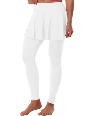 Athletic Tennis Golf Skort with Pocket Shorts white_Biking