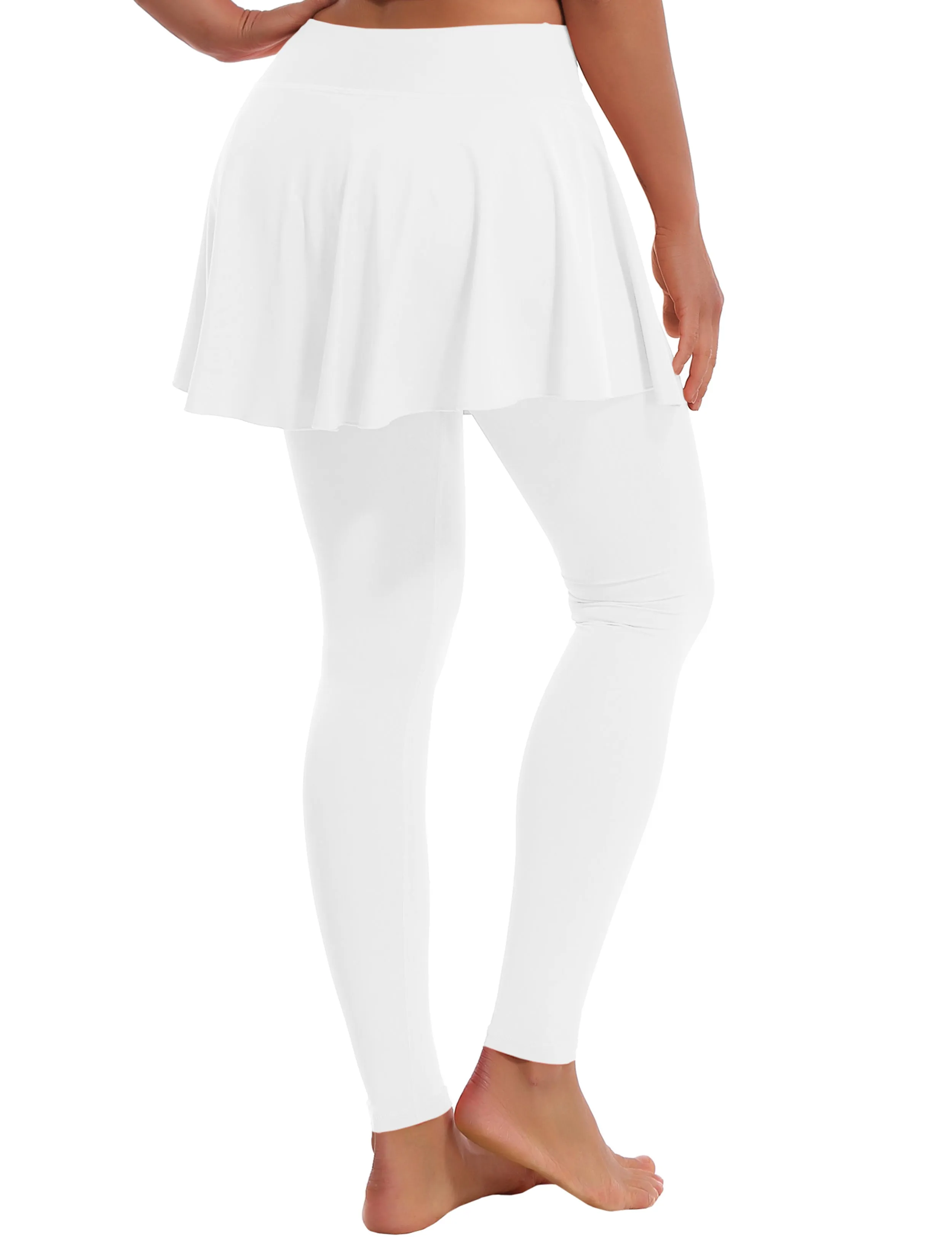 Athletic Tennis Golf Skort with Pocket Shorts white_Biking