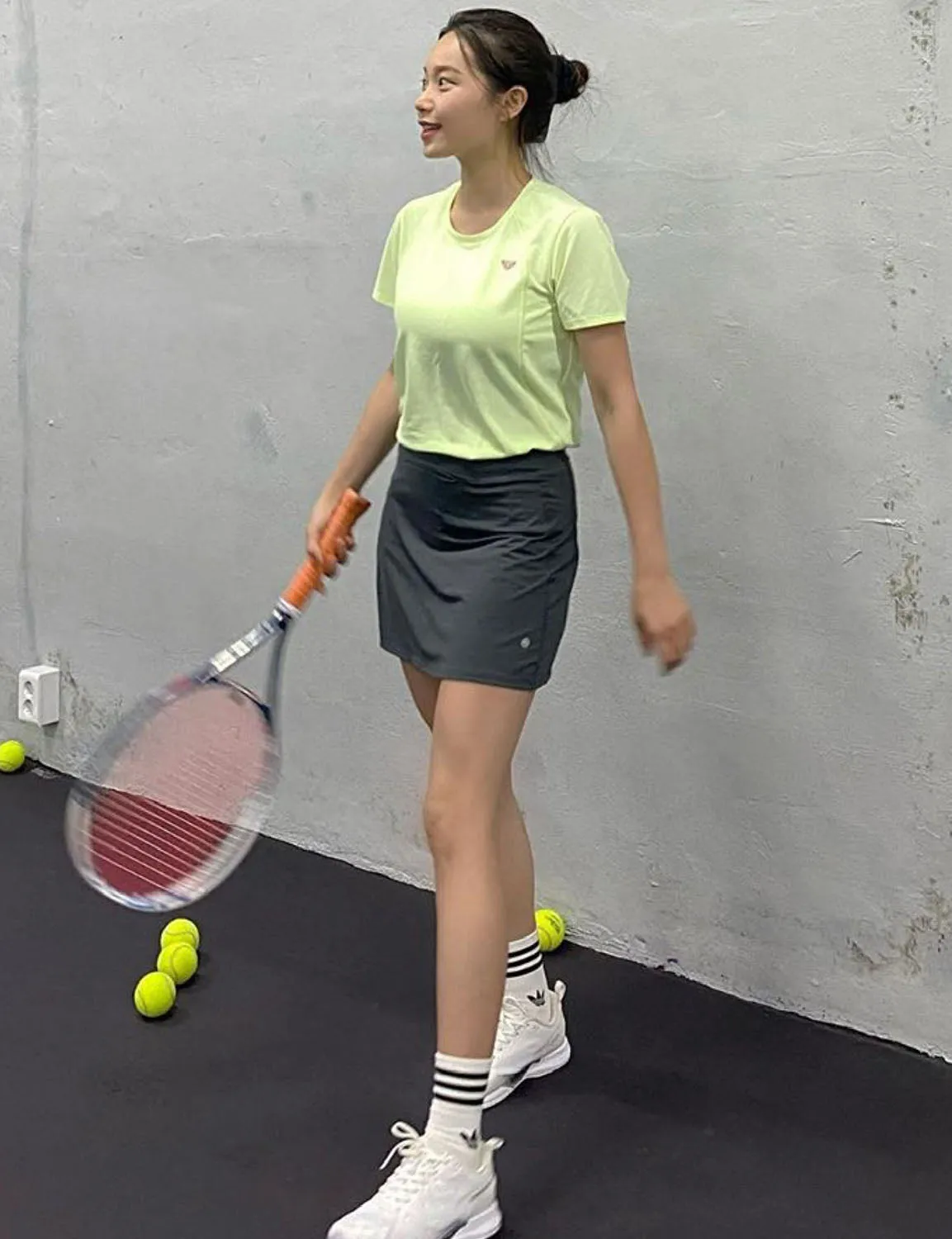 Athletic Tennis Golf Skort with Pockets Shorts shadowcharcoal ins_Tall Size