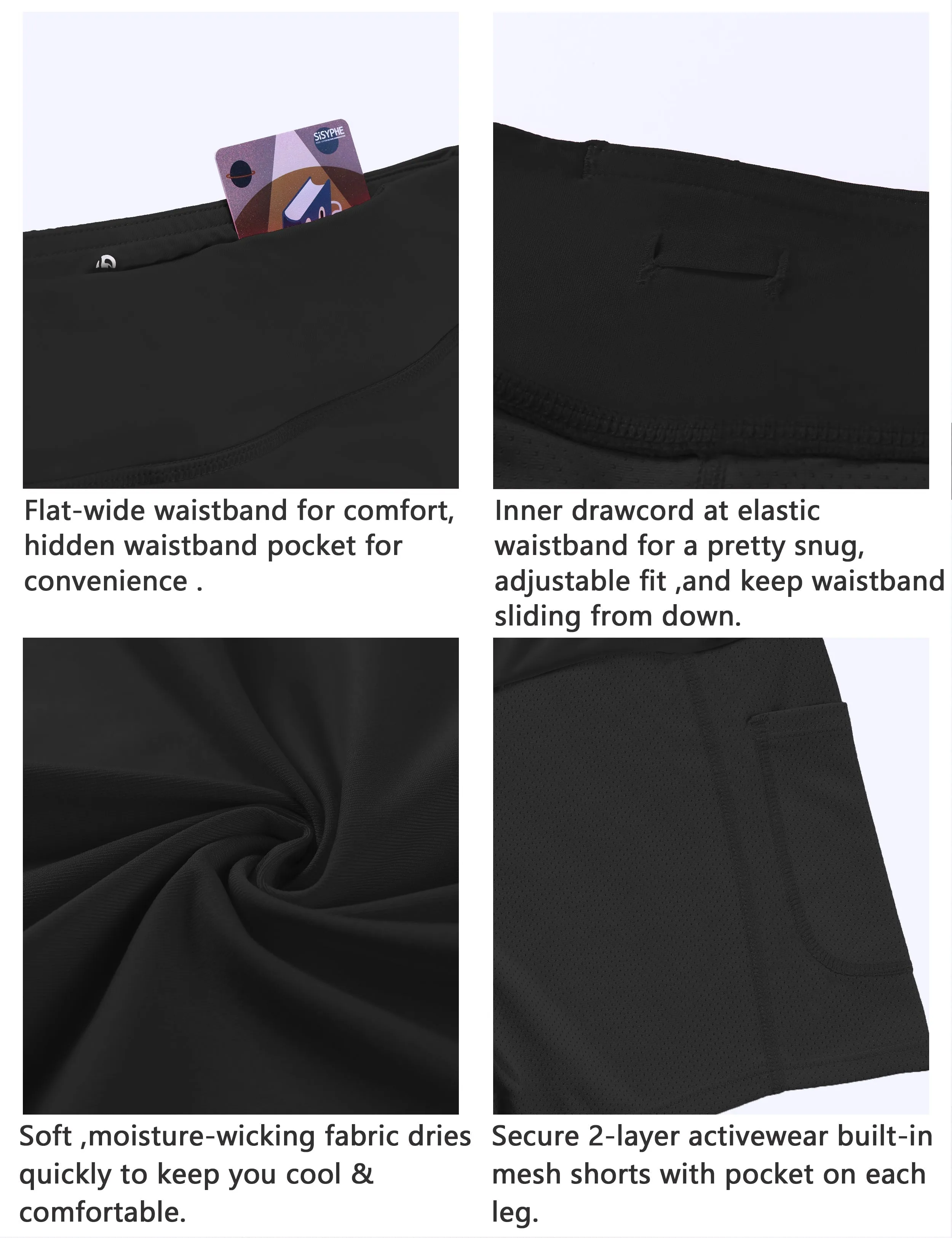 Athletic Tennis Golf Skort with Pockets Shorts shadowcharcoal ins_yogastudio