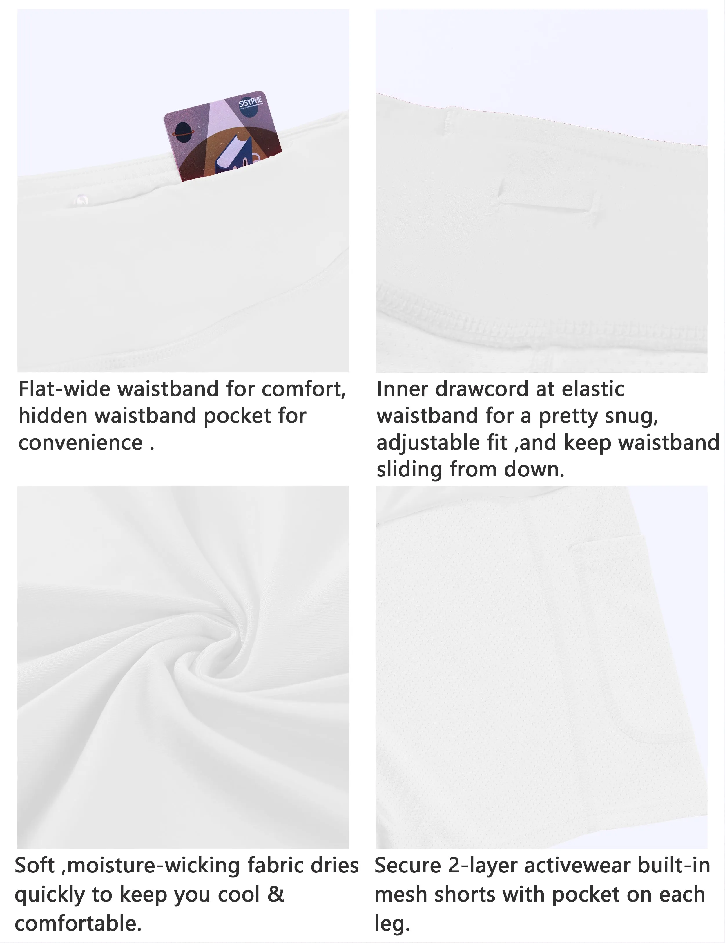 Athletic Tennis Golf Skort with Pockets Shorts white_yogastudio