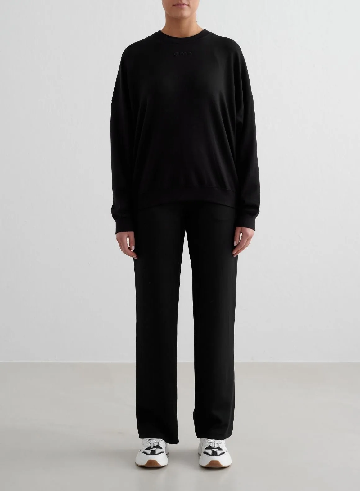 Black Comfy Modal Wide Pants