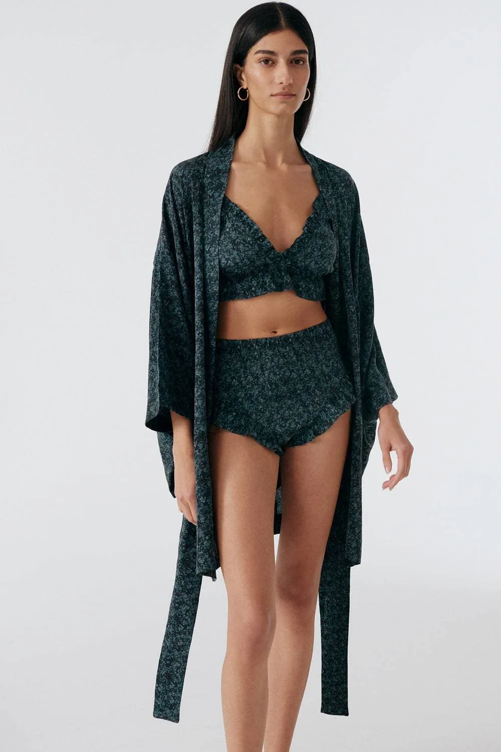 Botanist Silk Ruffled Shorts, Size S (UK 8-10)